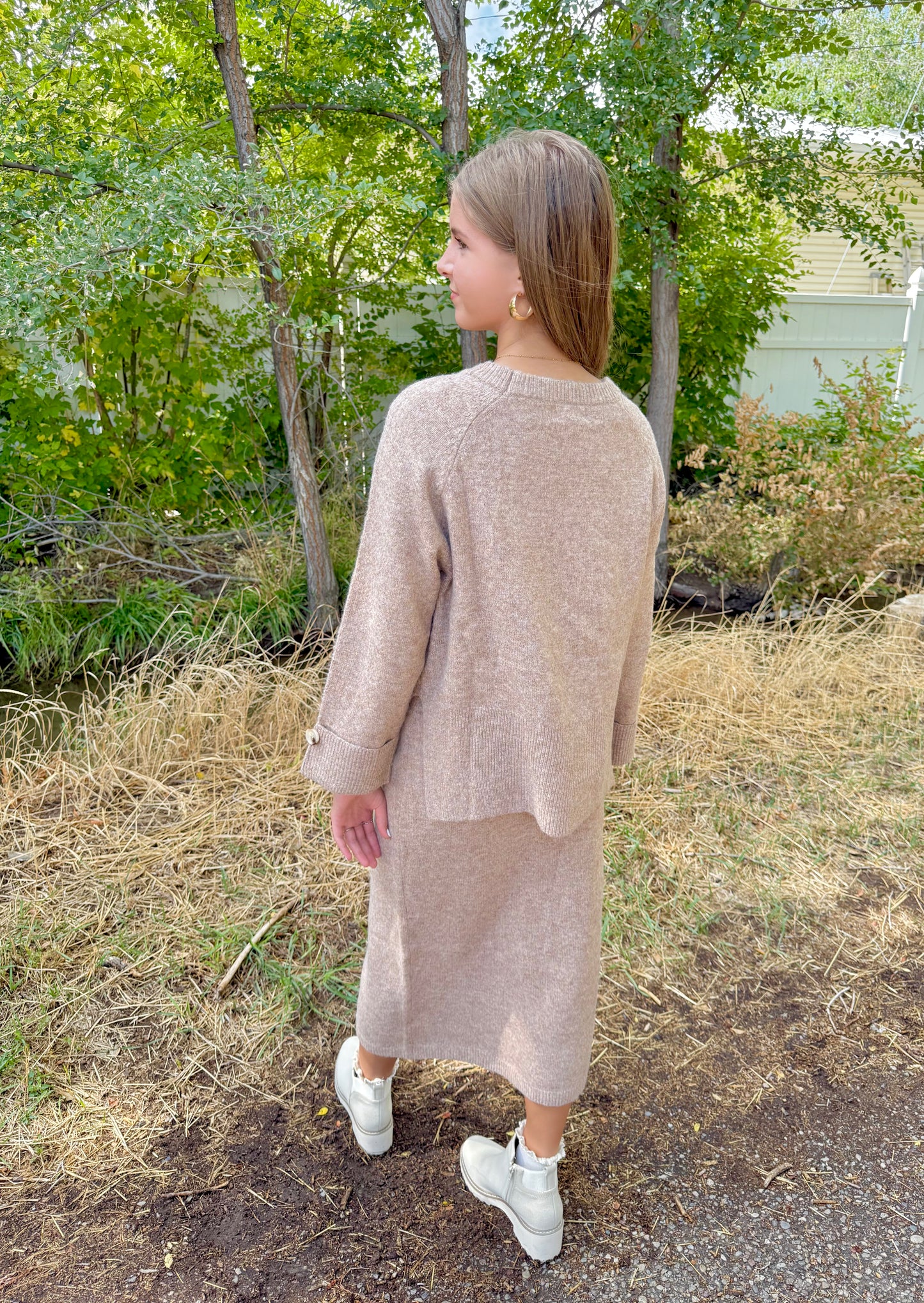 Lyra Sweater Top and Midi Skirt Set