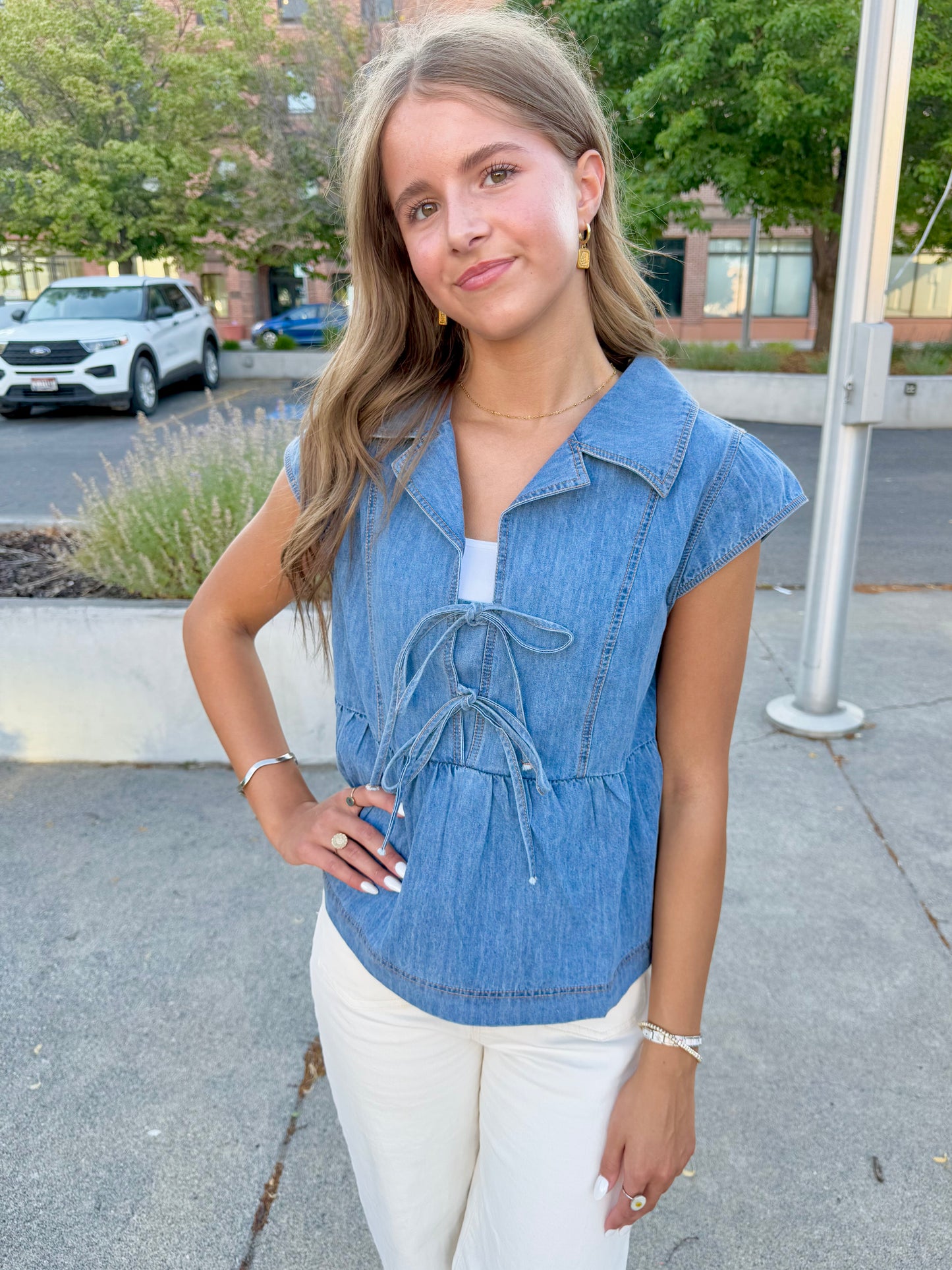 Akiko Front Tie Top