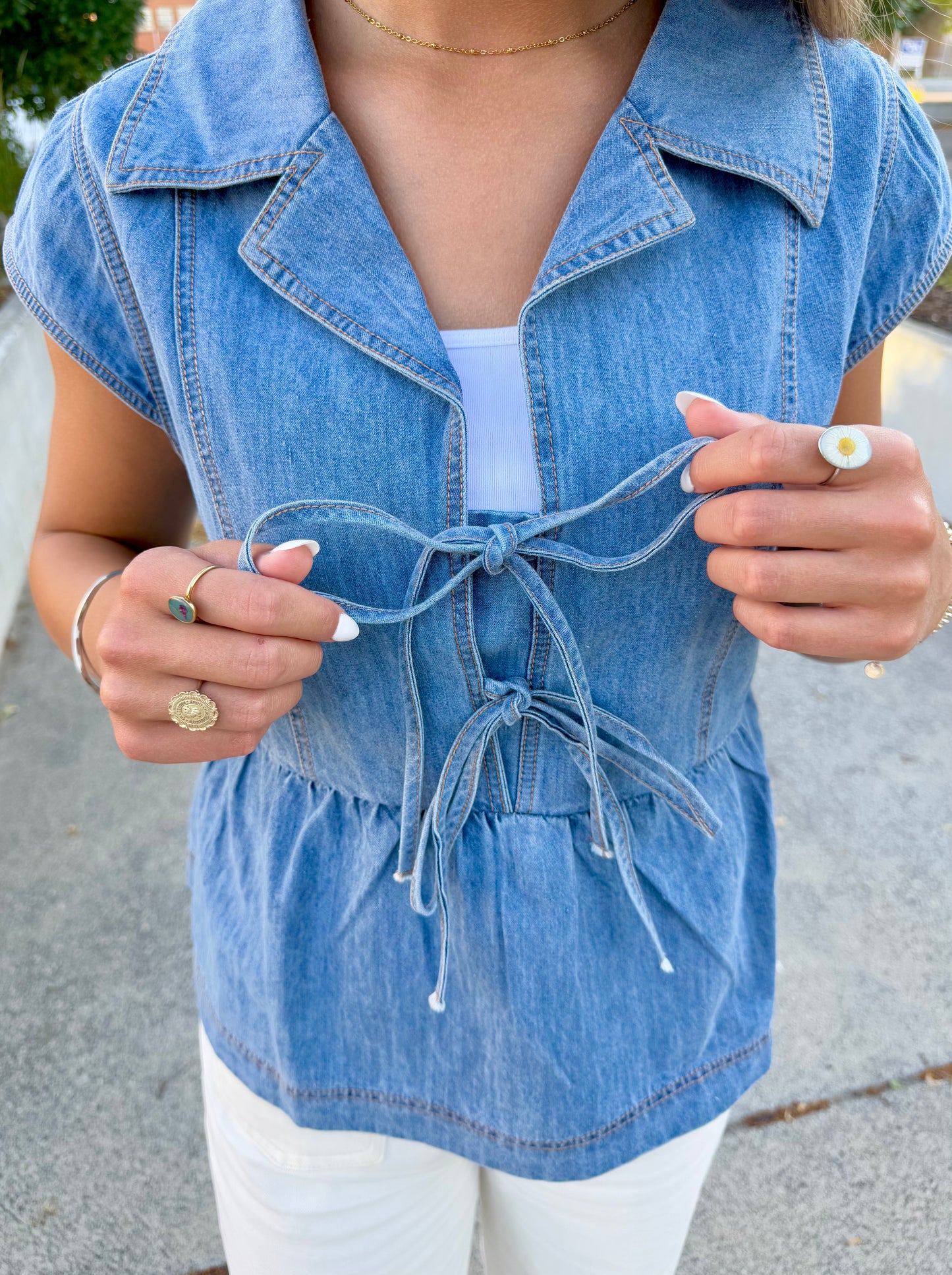 Akiko Front Tie Top