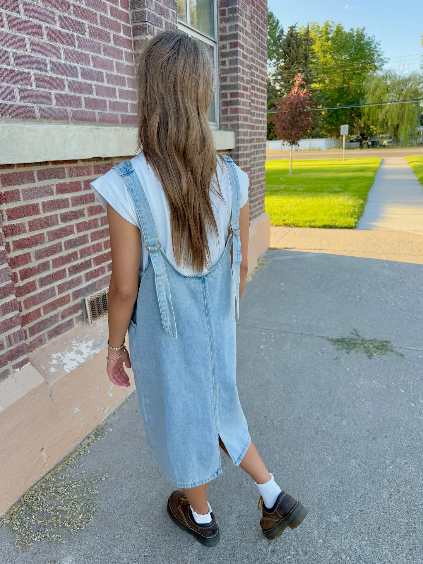 Maelynn Overall Denim Dress