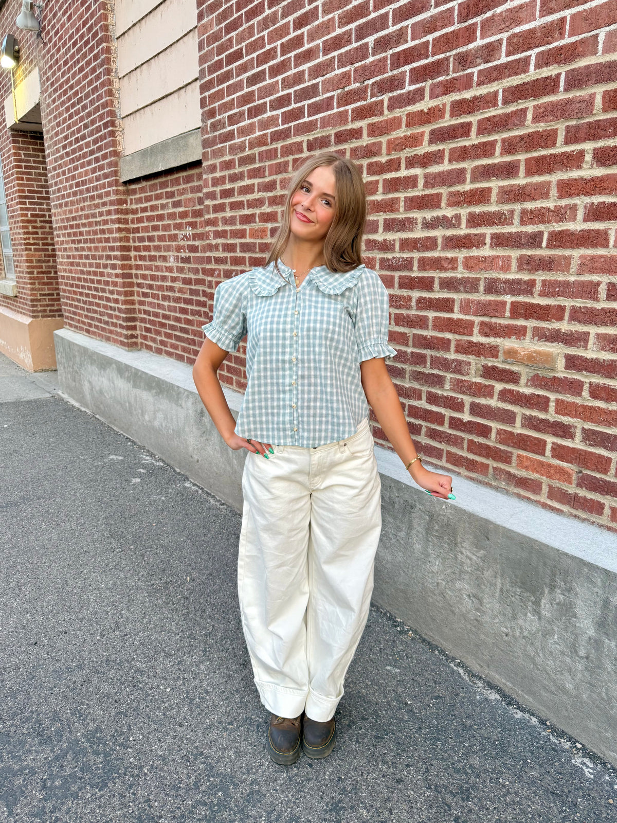 Merritt Plaid Blouse