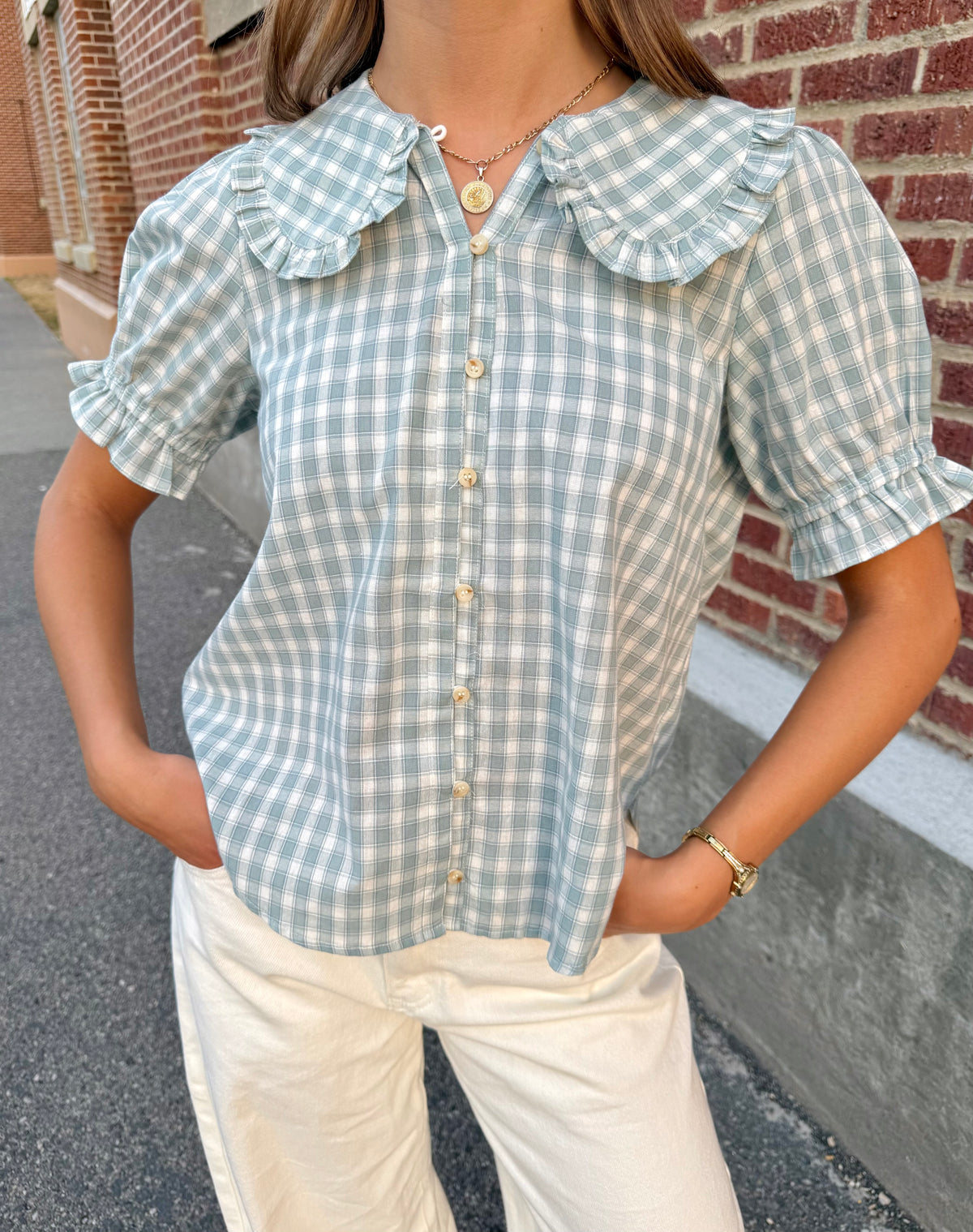 Merritt Plaid Blouse