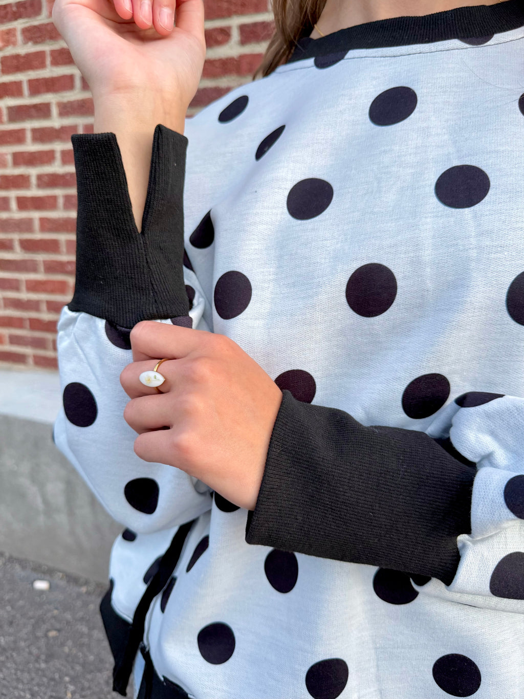 Bricelyn Polka Dot Pullover
