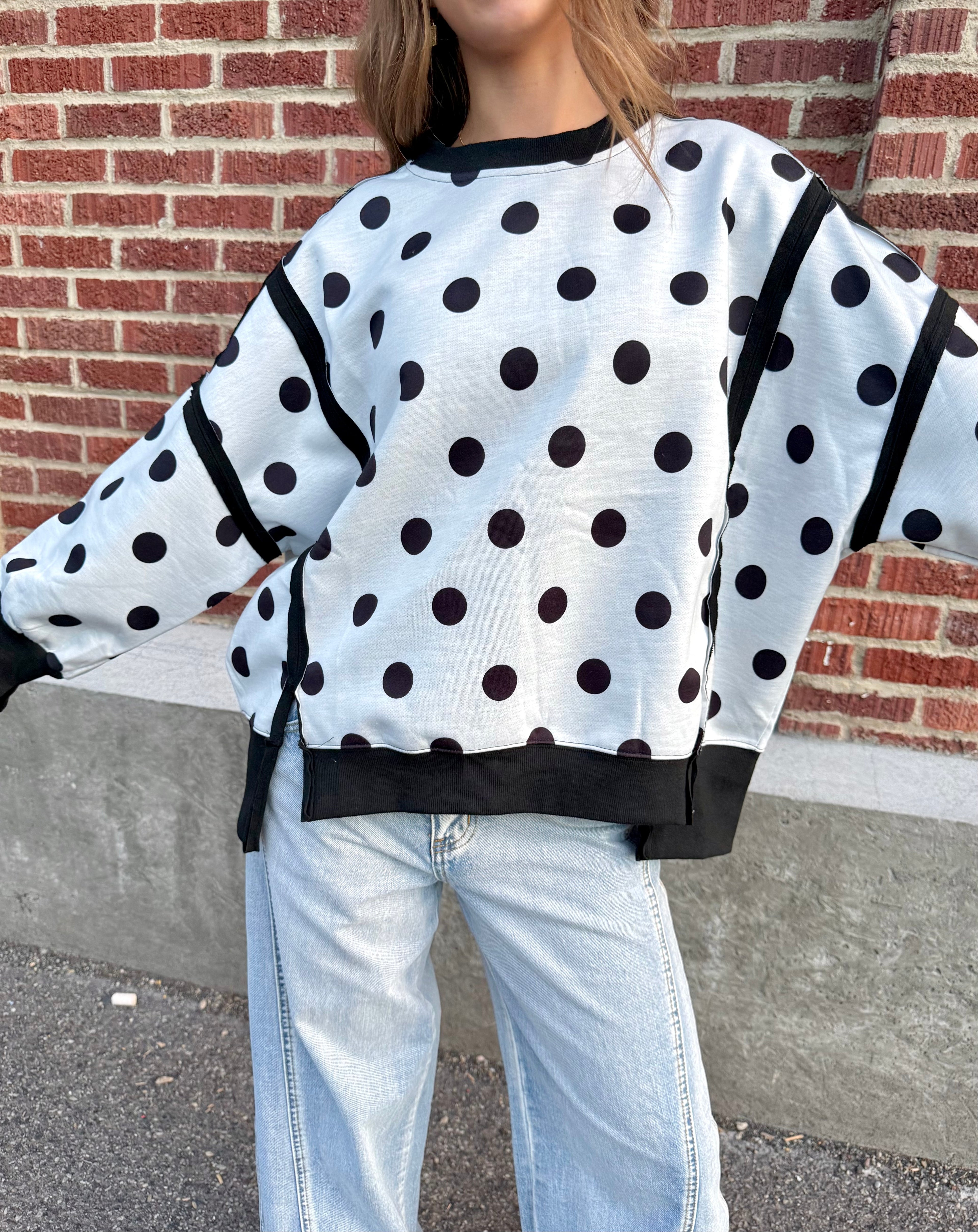 Bricelyn Polka Dot Pullover