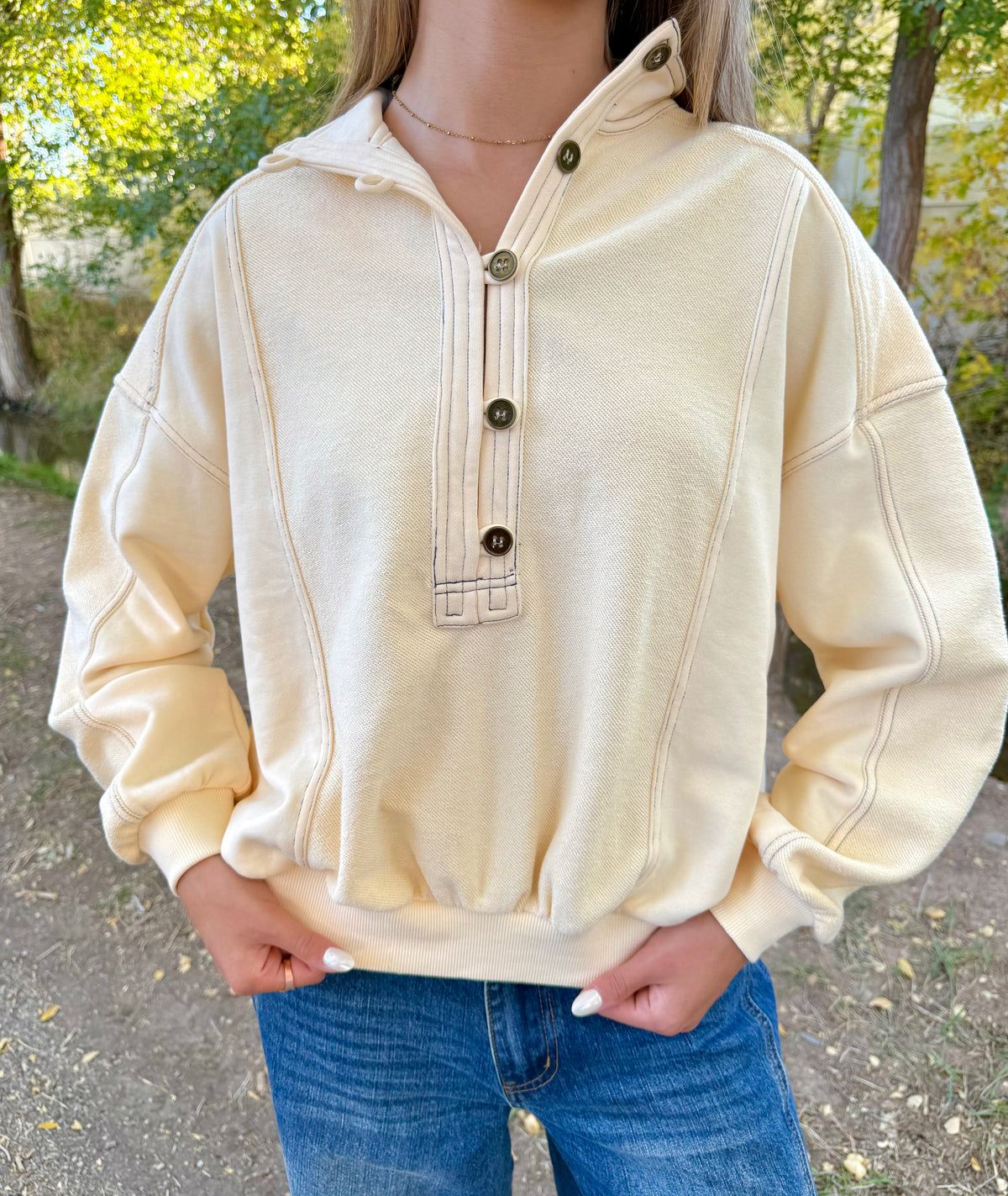Jovie Mock Neck Sweatshirt