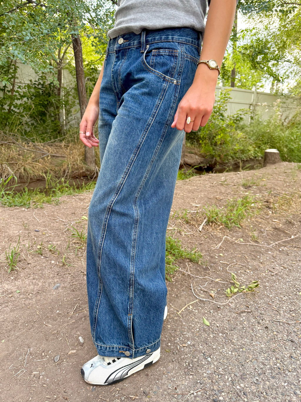 Mylo Medium Wash Baggy Jeans