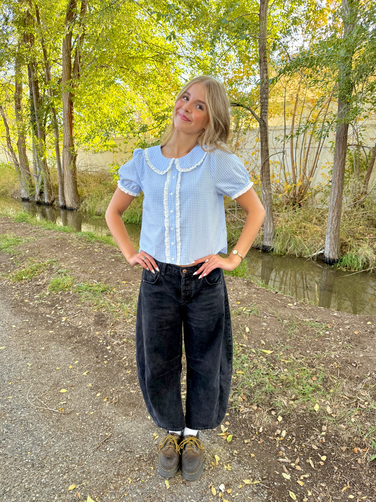 Marta Gingham Blouse