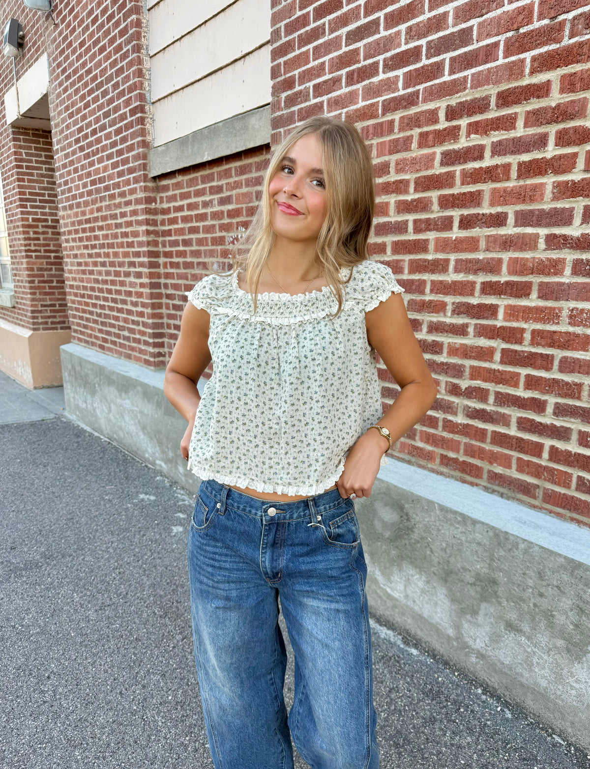 Joanie Ditsy Floral Blouse