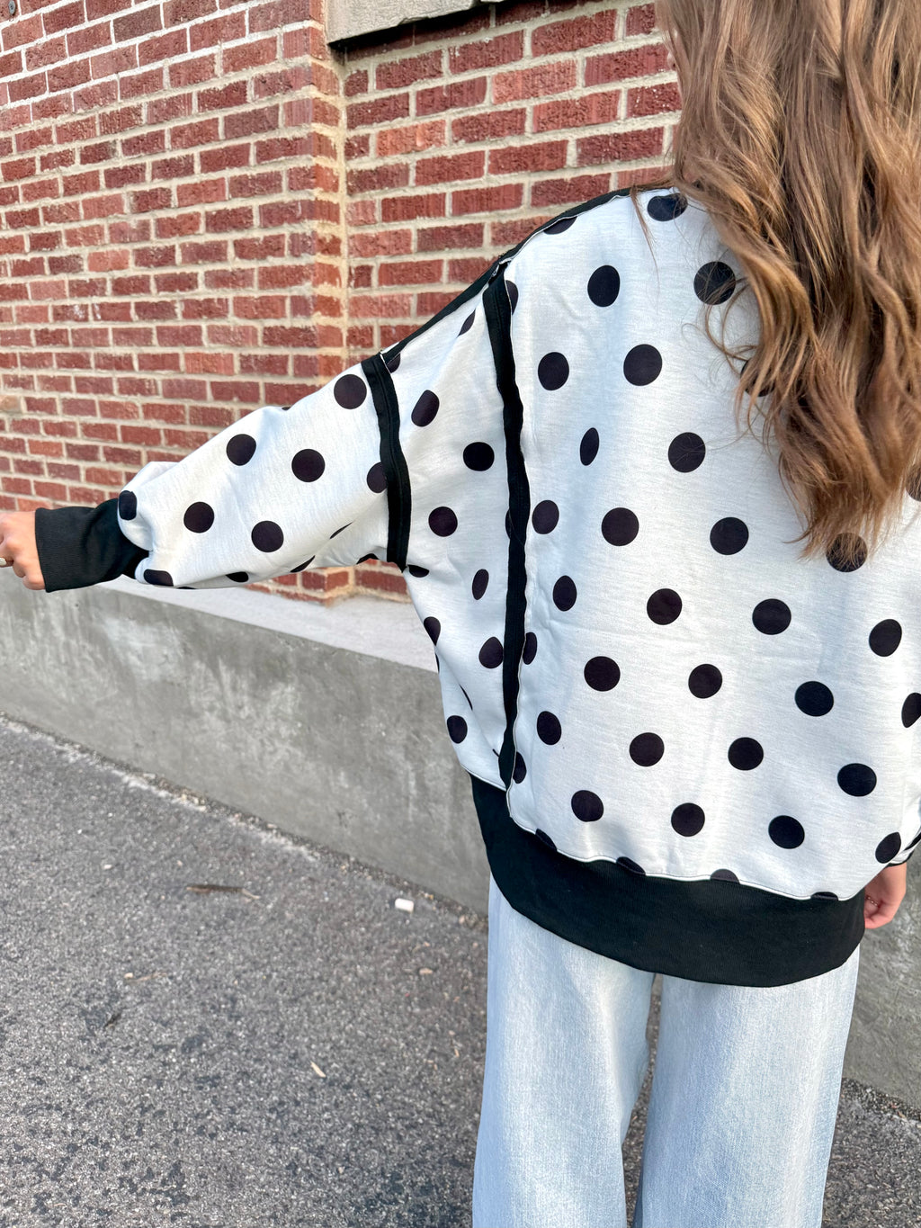Bricelyn Polka Dot Pullover