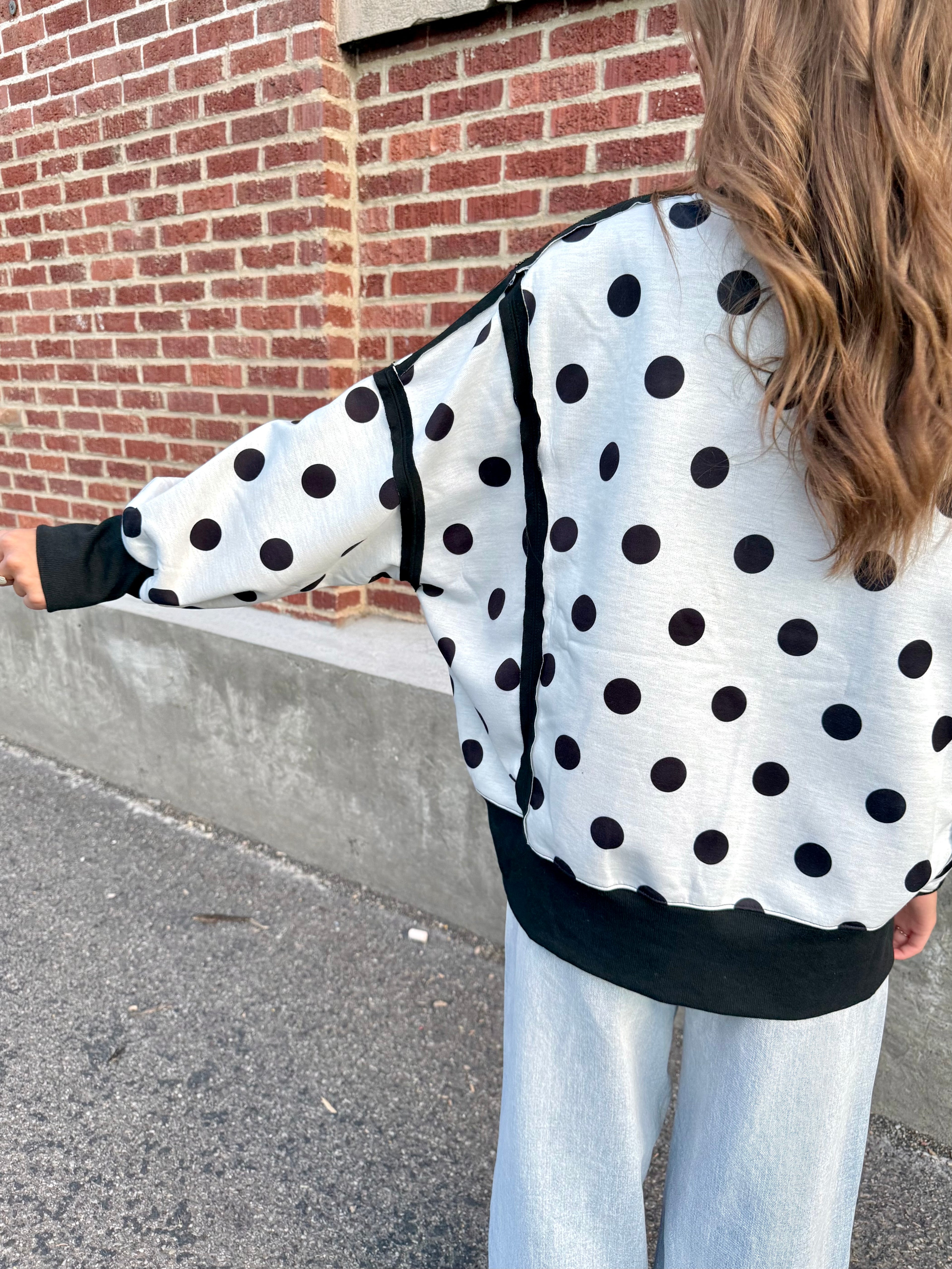 Bricelyn Polka Dot Pullover