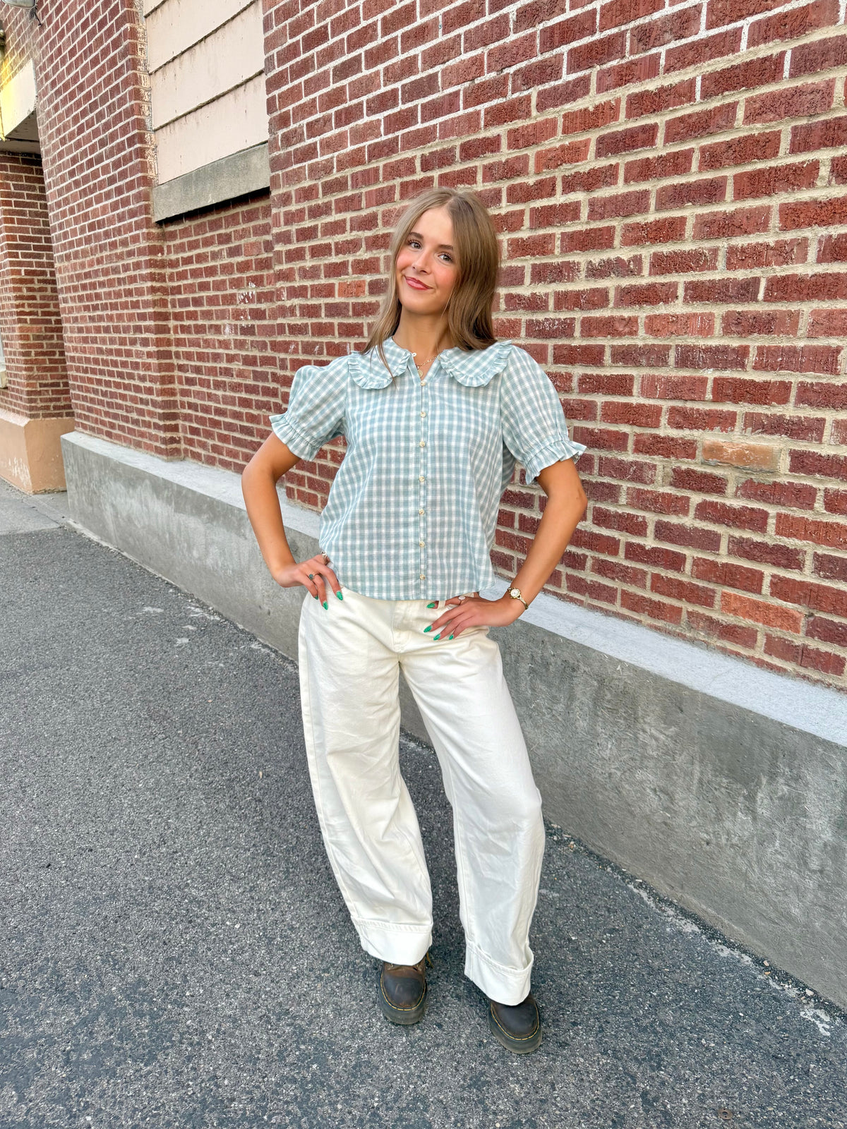 Merritt Plaid Blouse