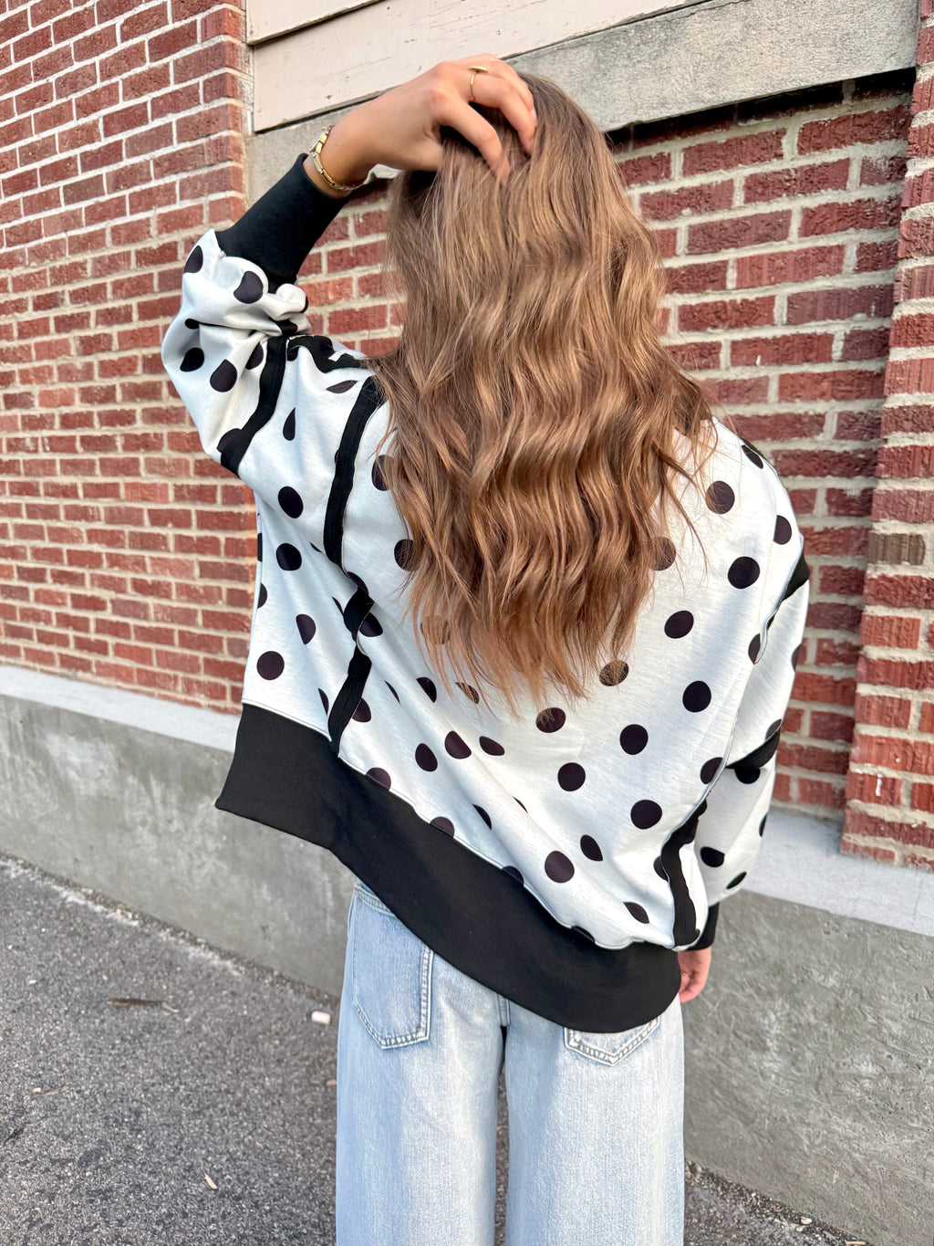 Bricelyn Polka Dot Pullover
