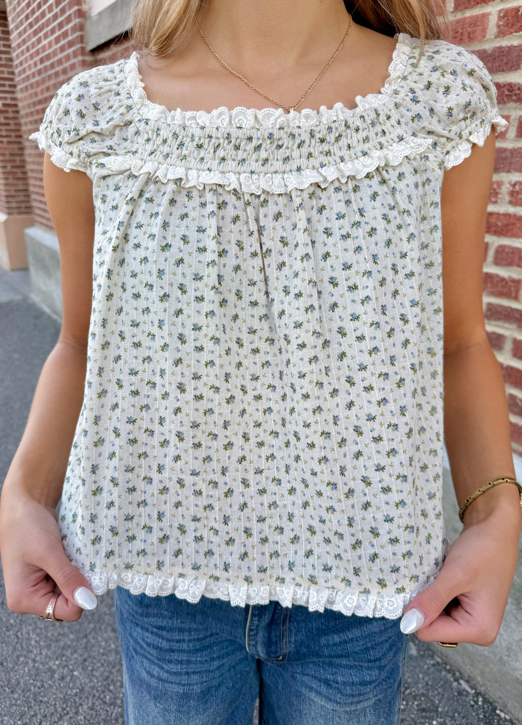 Joanie Ditsy Floral Blouse