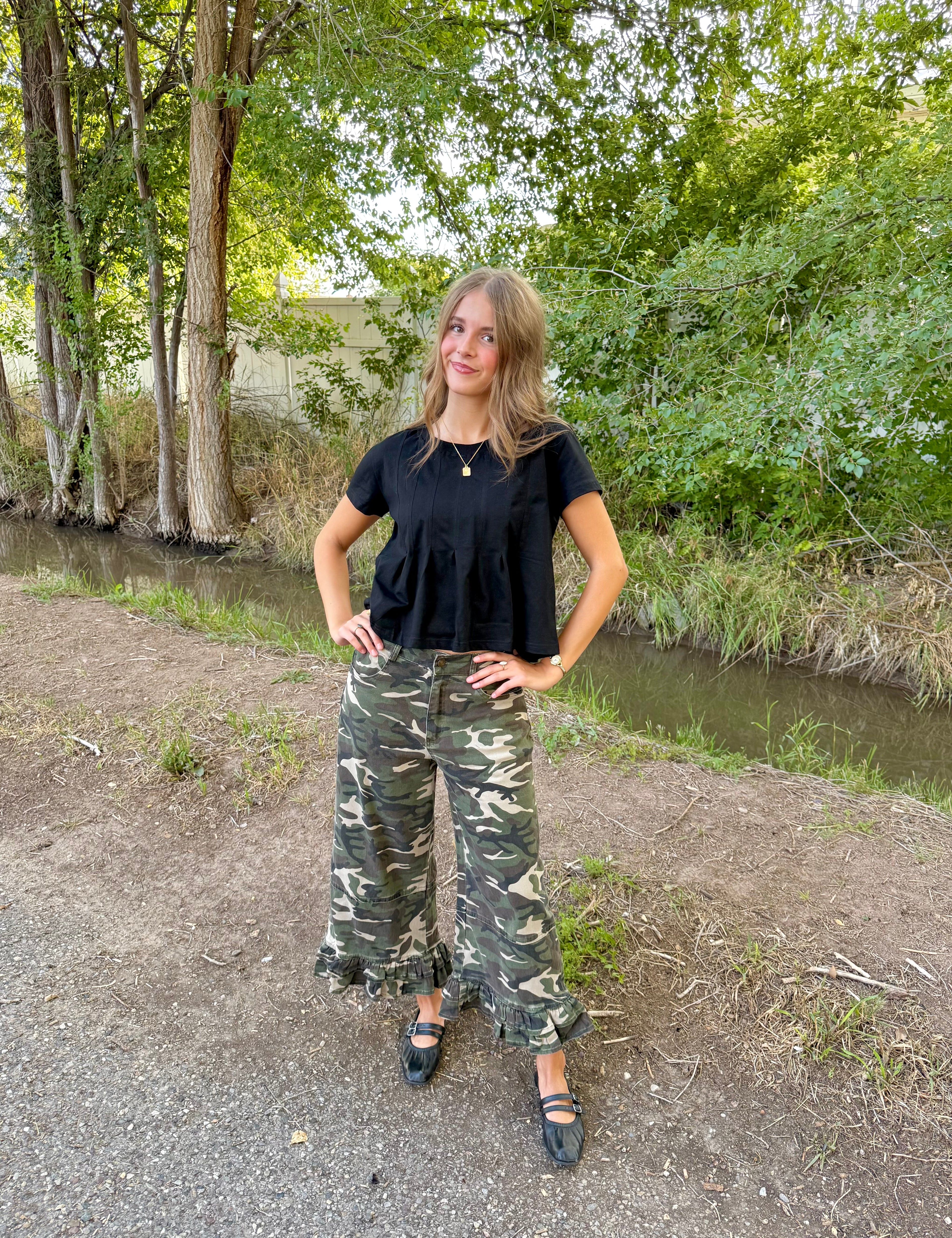 Renegade Ruffle Camo Pants