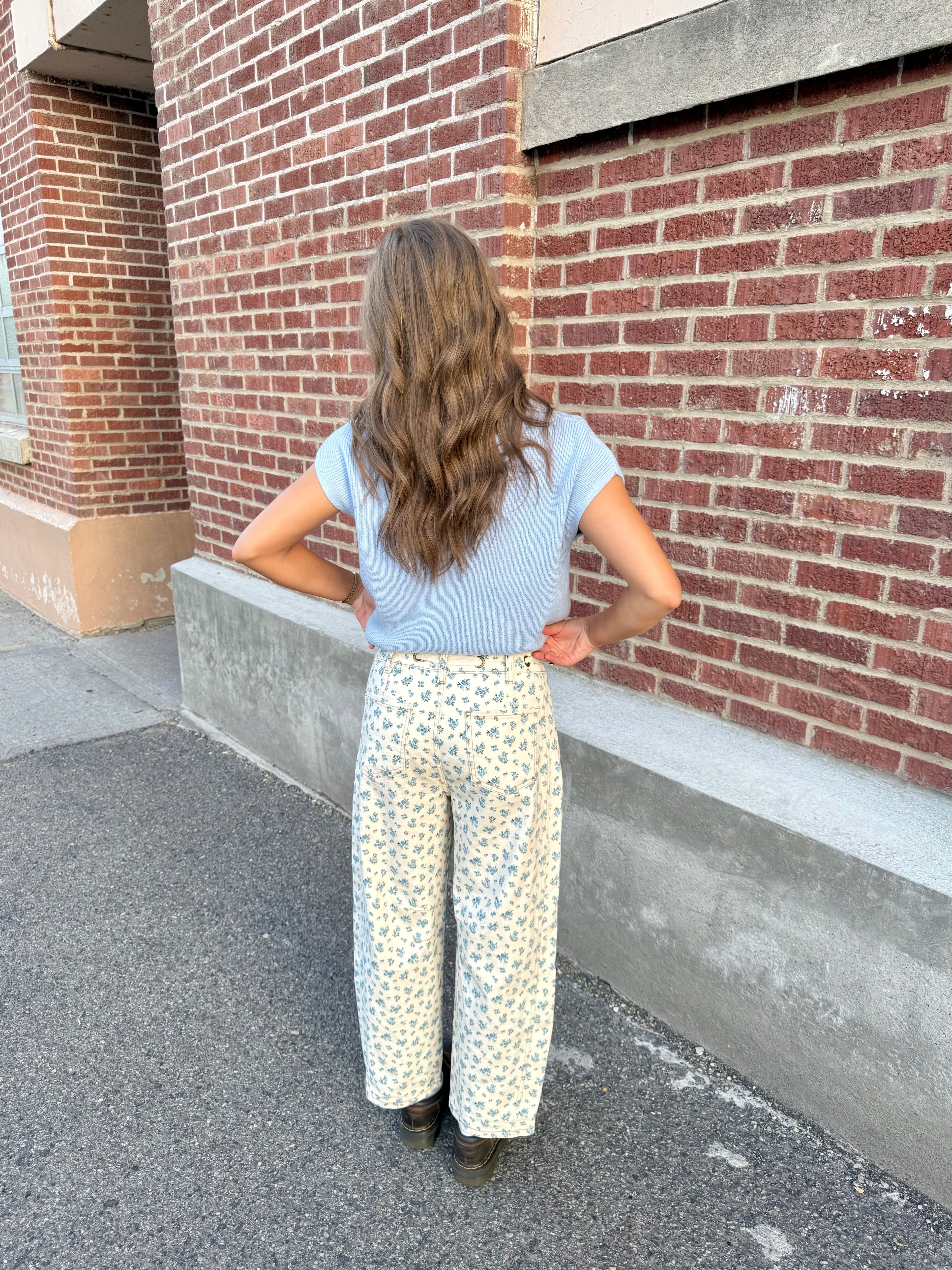 Toronto Floral Barrel Jeans