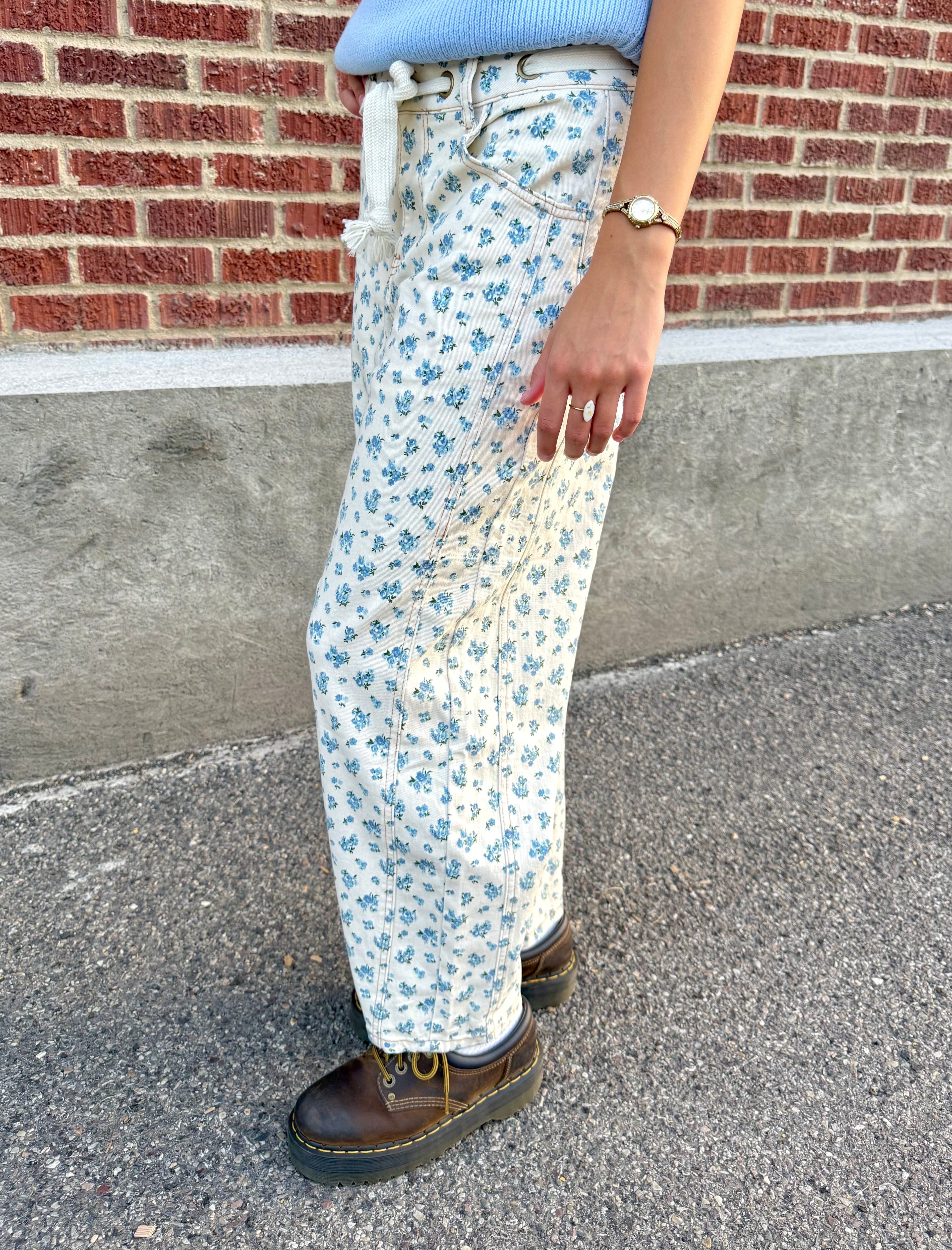 Toronto Floral Barrel Jeans