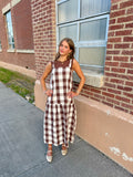 Bella Vista Plaid Dropped Waist Dress