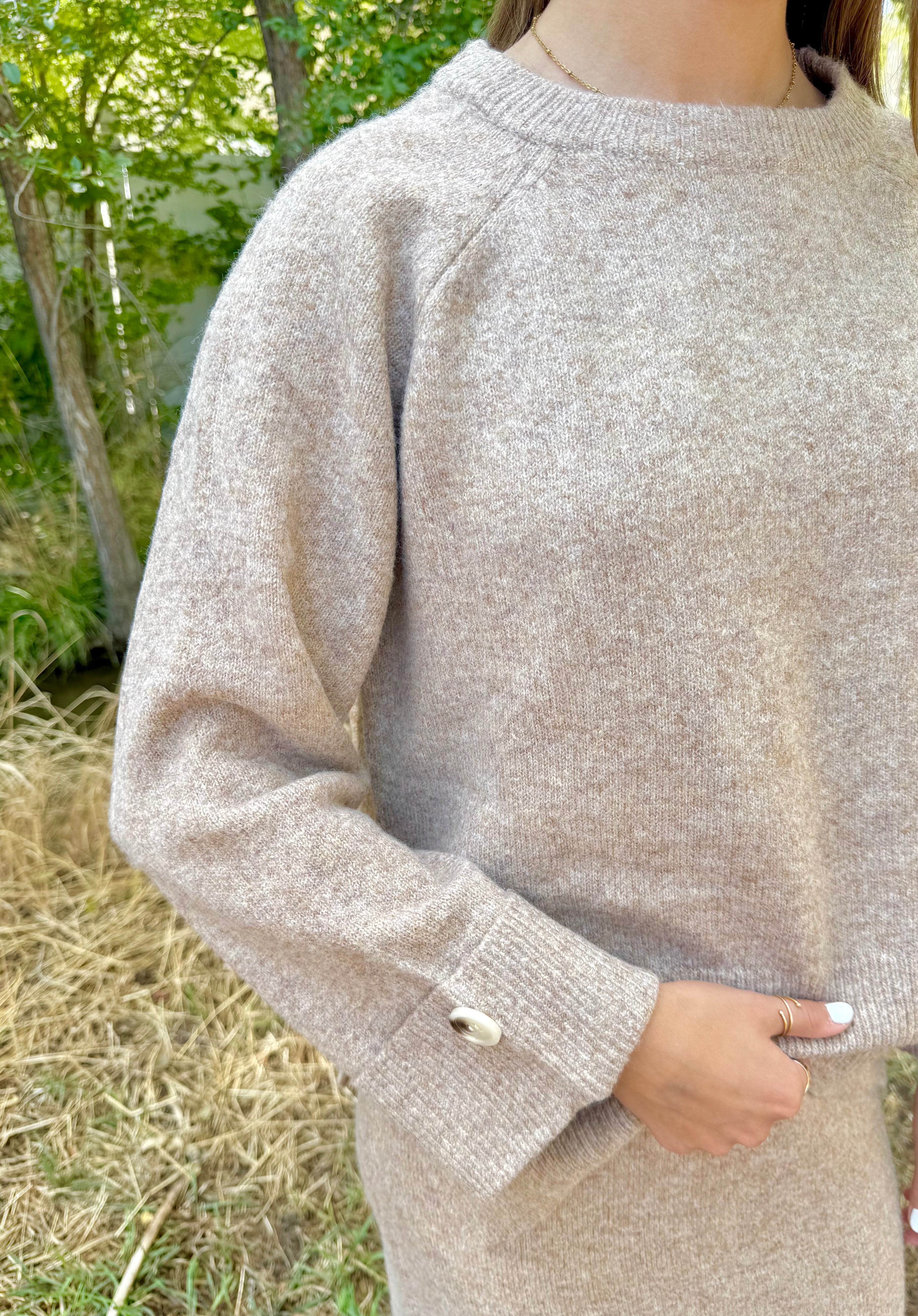 Lyra Sweater Top and Midi Skirt Set