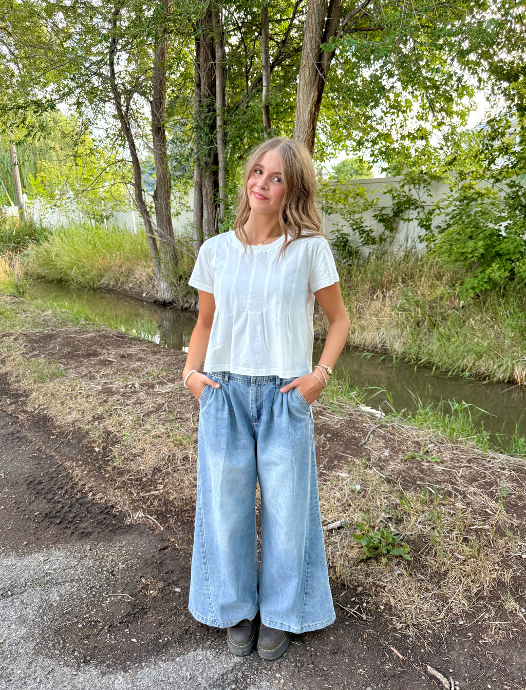 Finishing Touch Wide Leg Denim