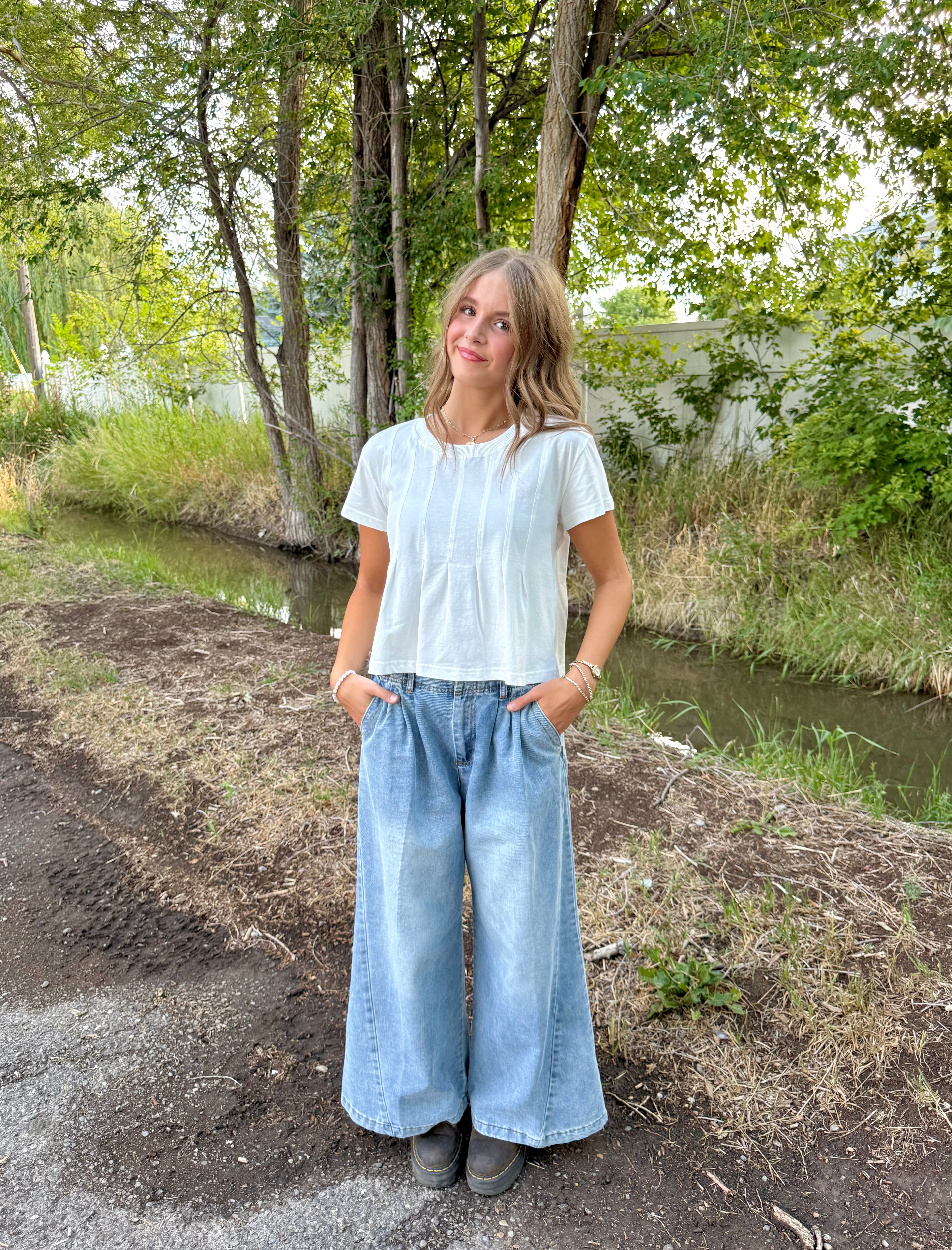 Finishing Touch Wide Leg Denim