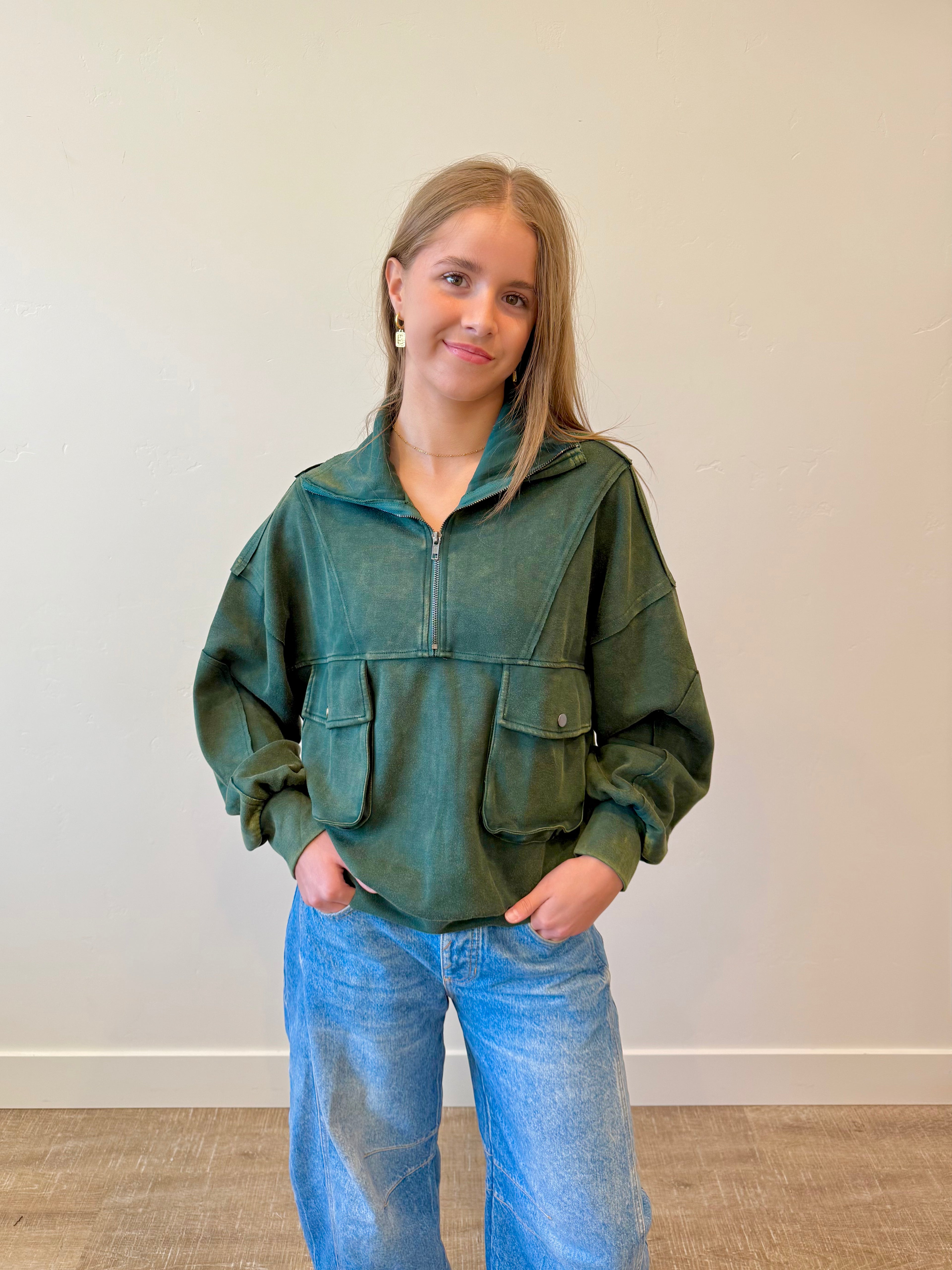 Feelin' Fine Half Zip Pullover