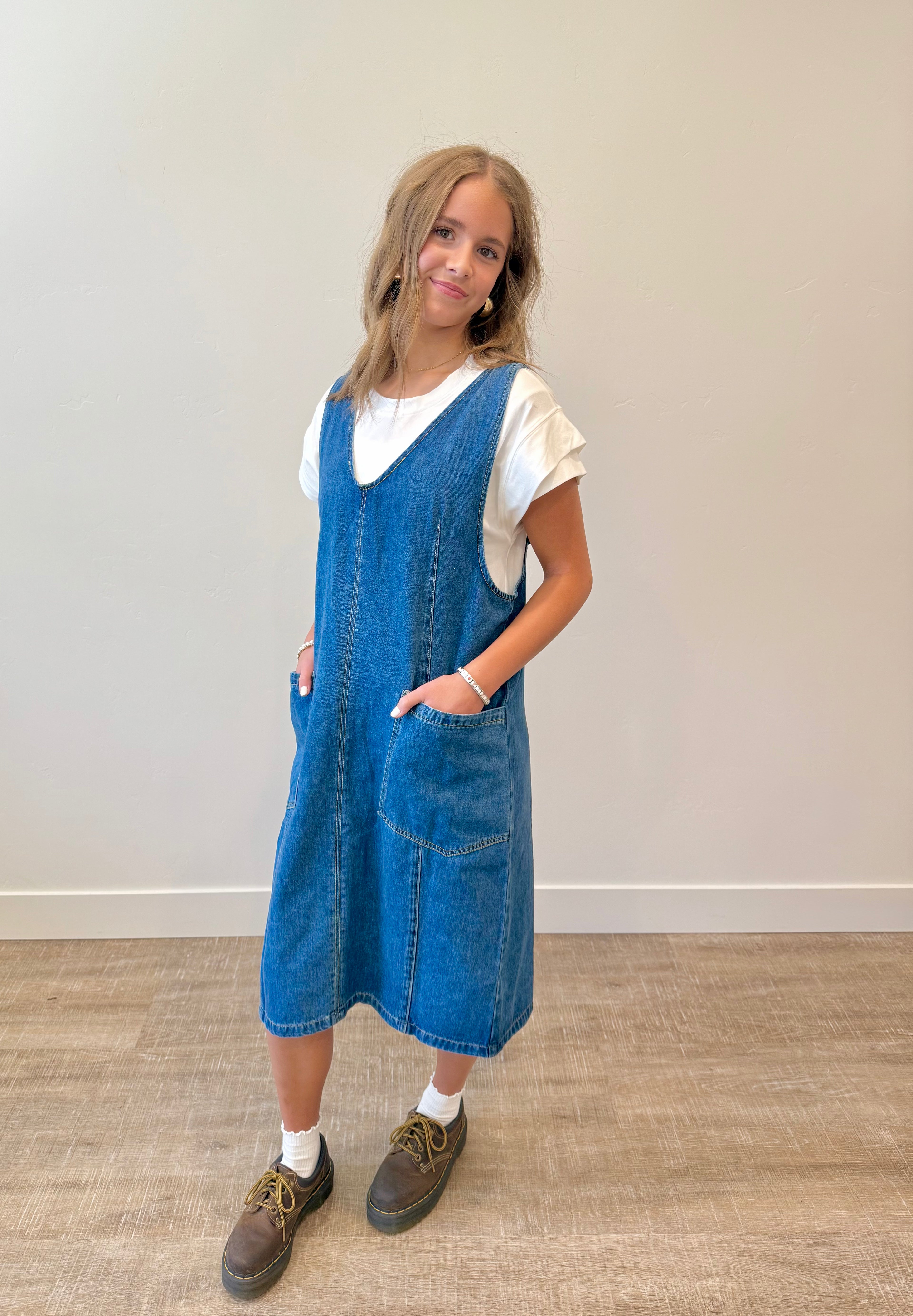 jean dress overall Maelynn Overall Denim Dress – Everyday Poppy