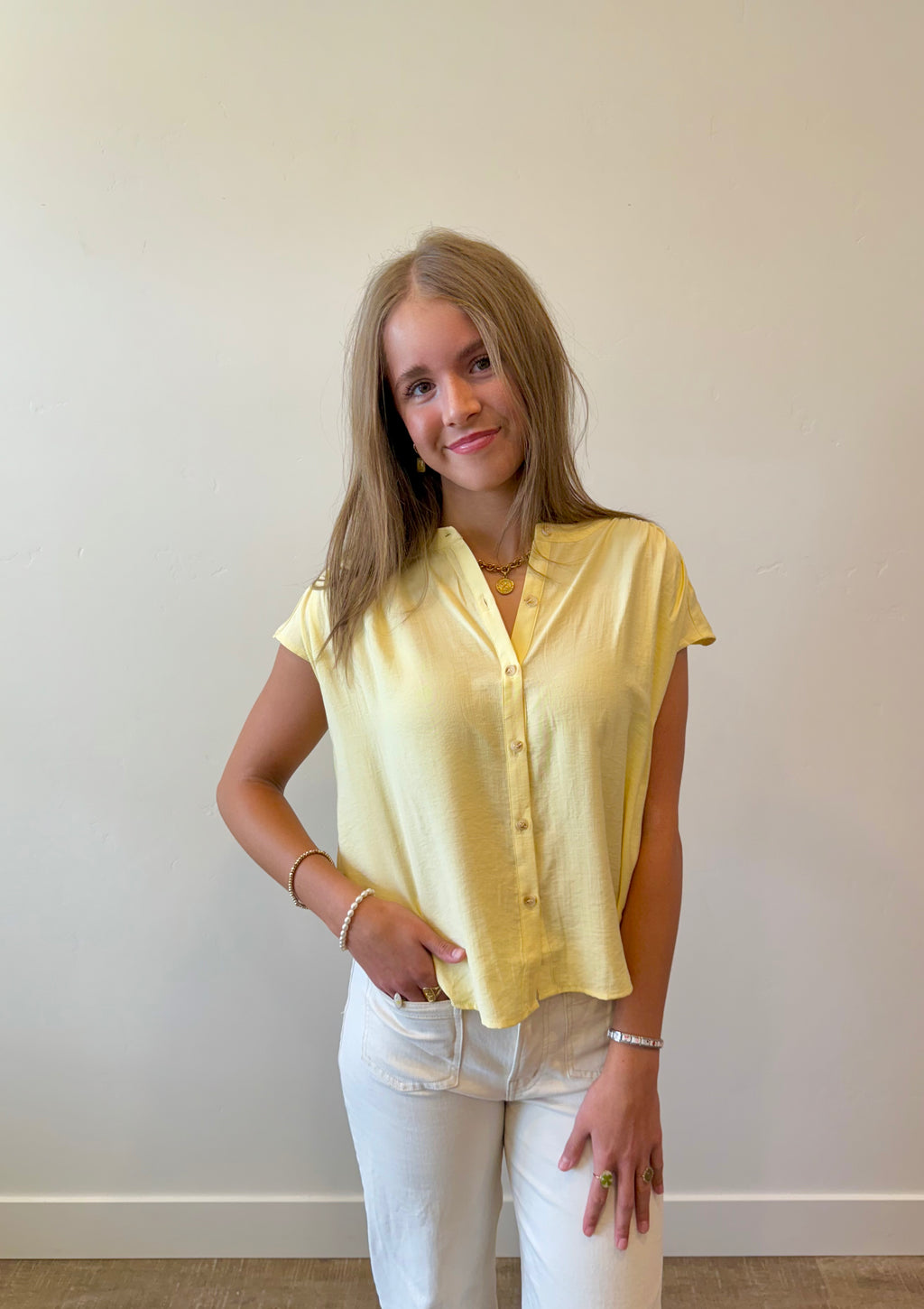 Linden Button Up Top