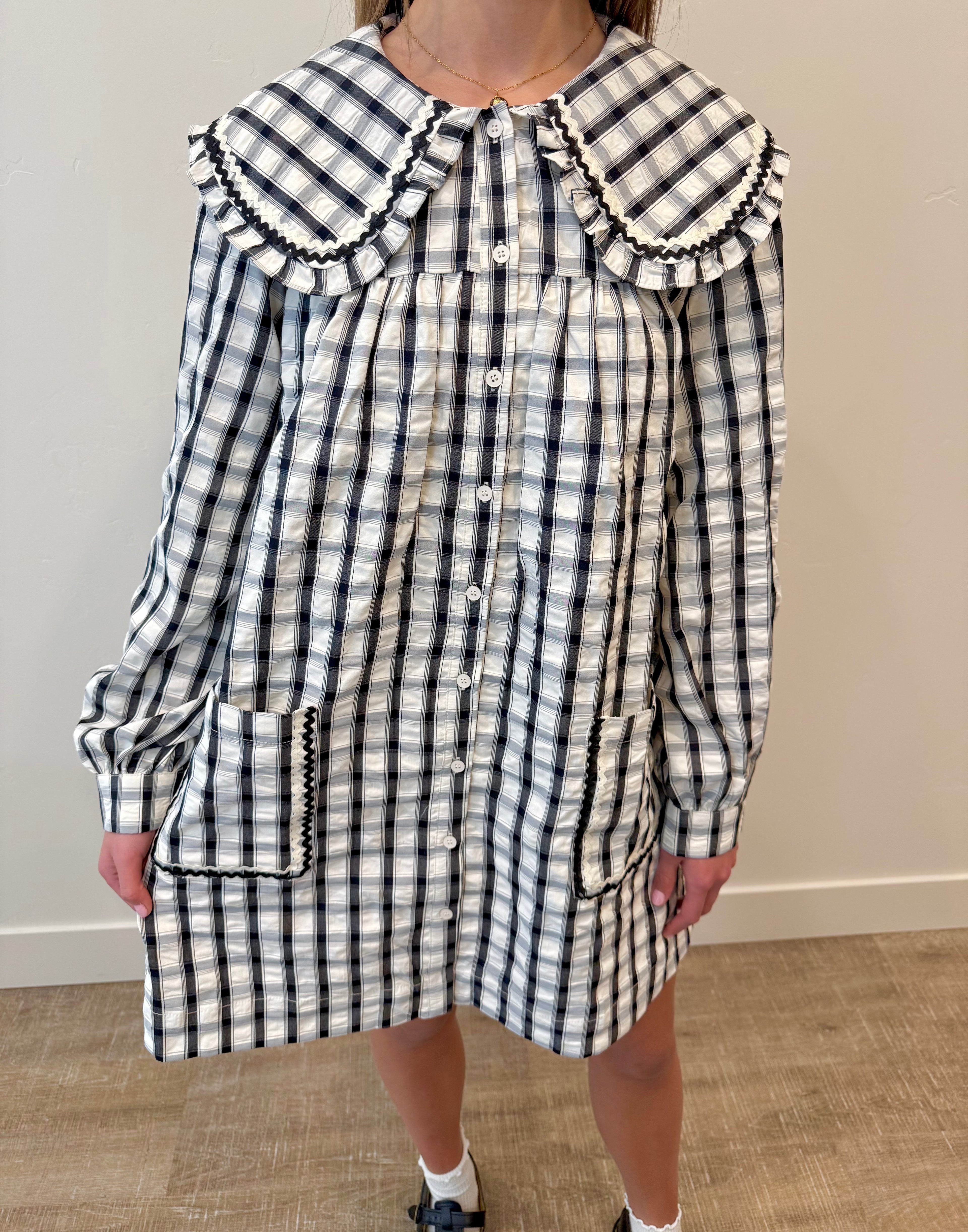 Simone Plaid Dress