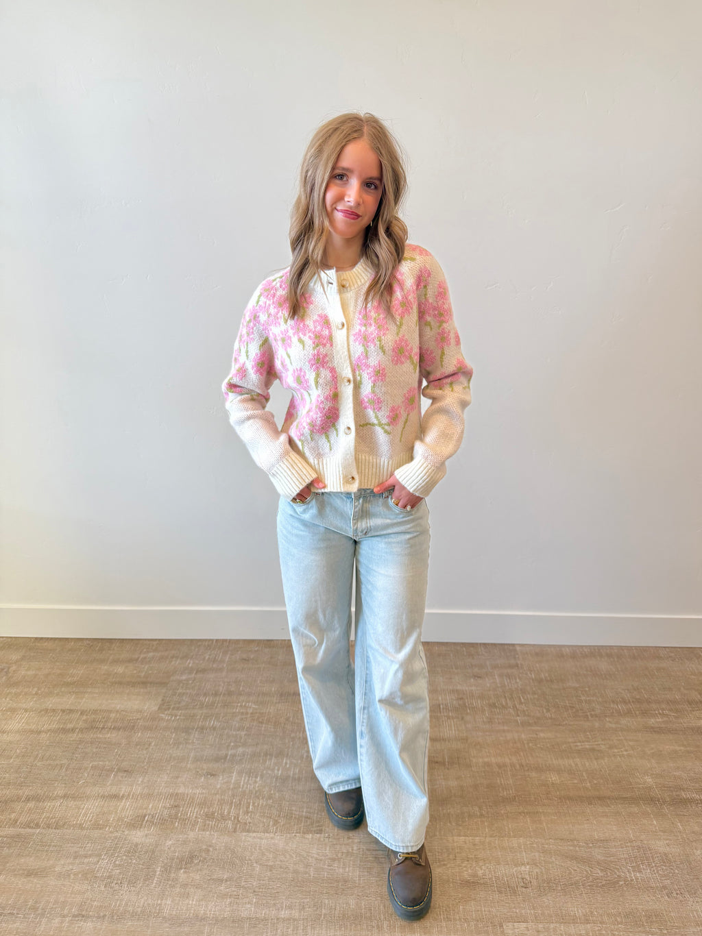 Mauri Wild Flower Sweater Cardigan