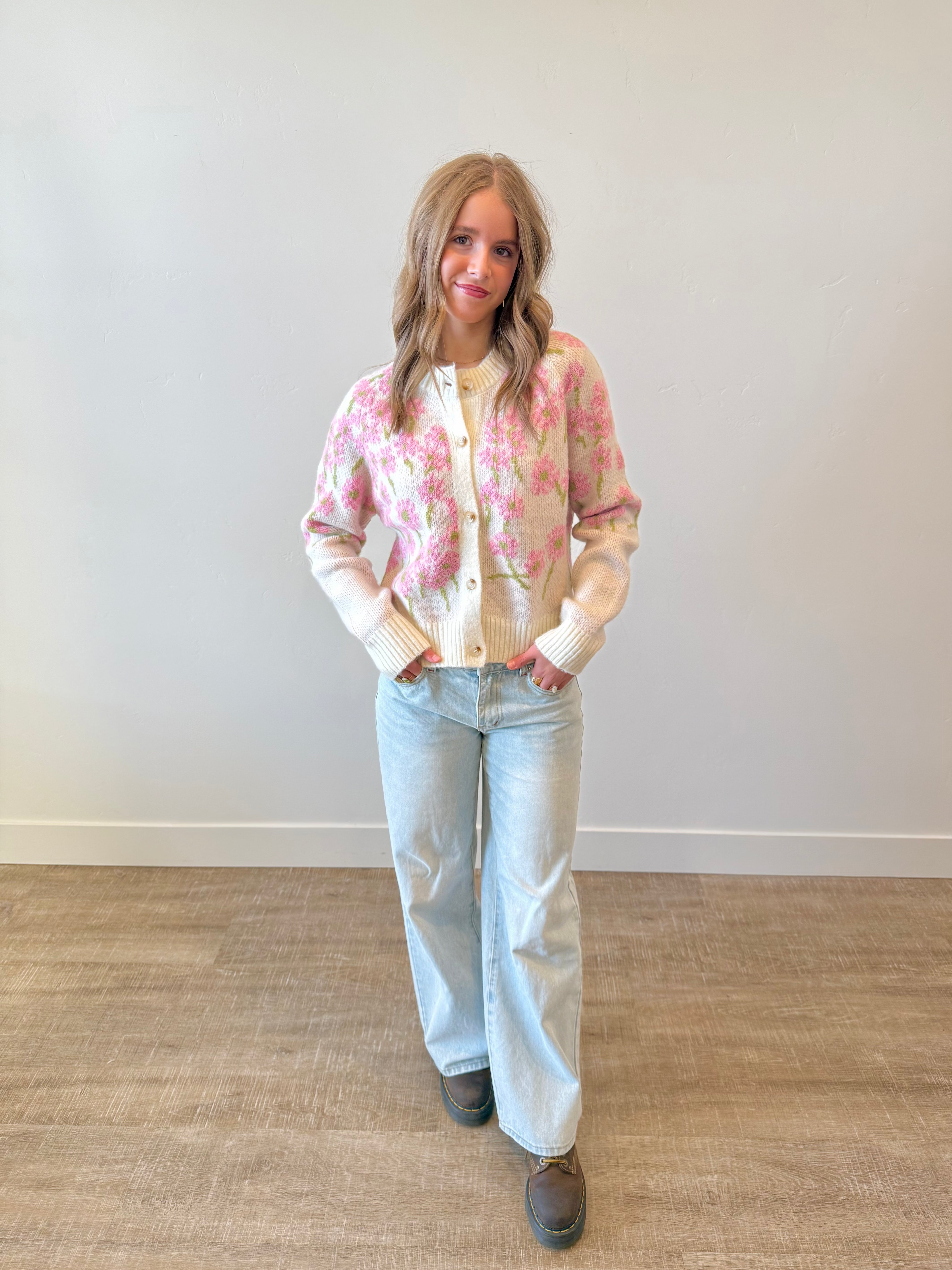 Mauri Wild Flower Sweater Cardigan