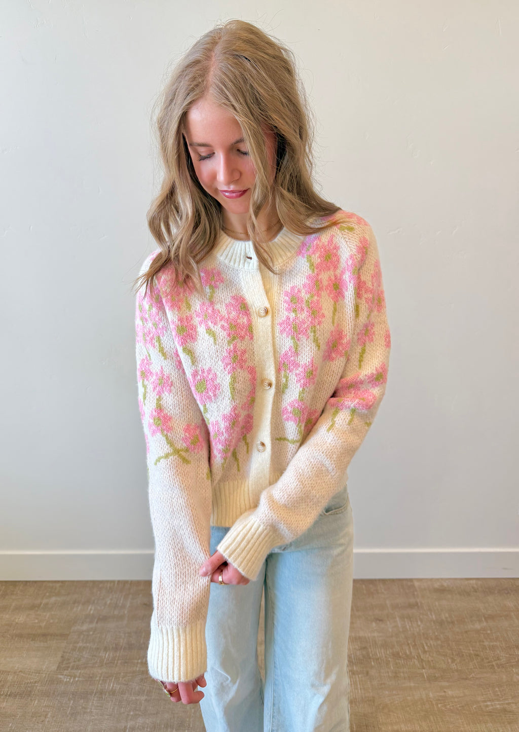 Mauri Wild Flower Sweater Cardigan