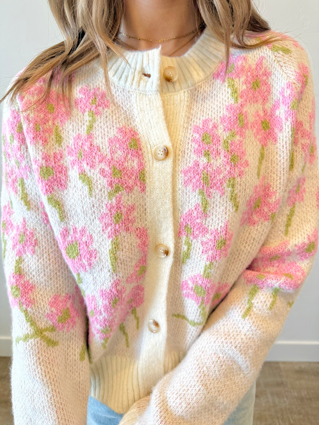 Mauri Wild Flower Sweater Cardigan