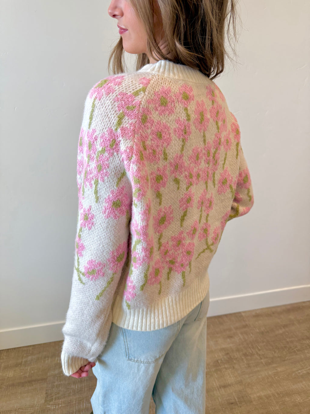 Mauri Wild Flower Sweater Cardigan
