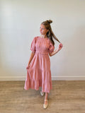 Ichiban Gingham Smocked Dress