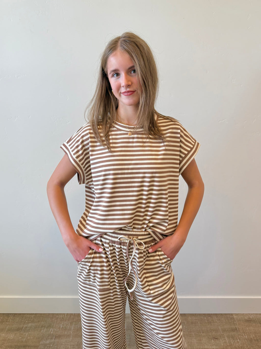 "Let It Be" Striped Set