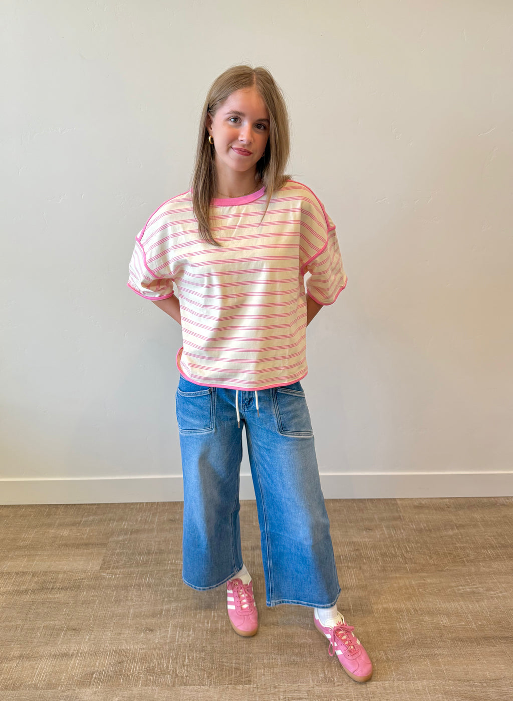 Sunny Striped Oversized Top