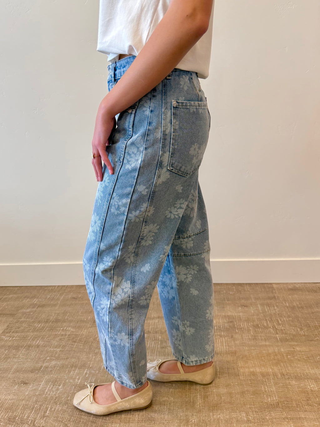 Lucia Floral Washed Denim