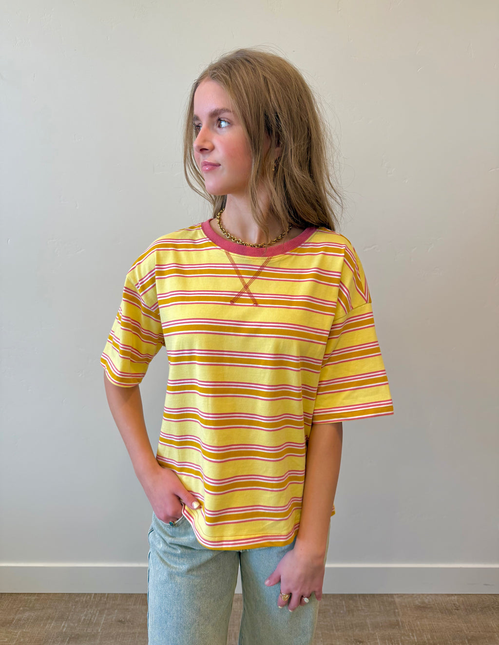 Skye Striped Oversized Top