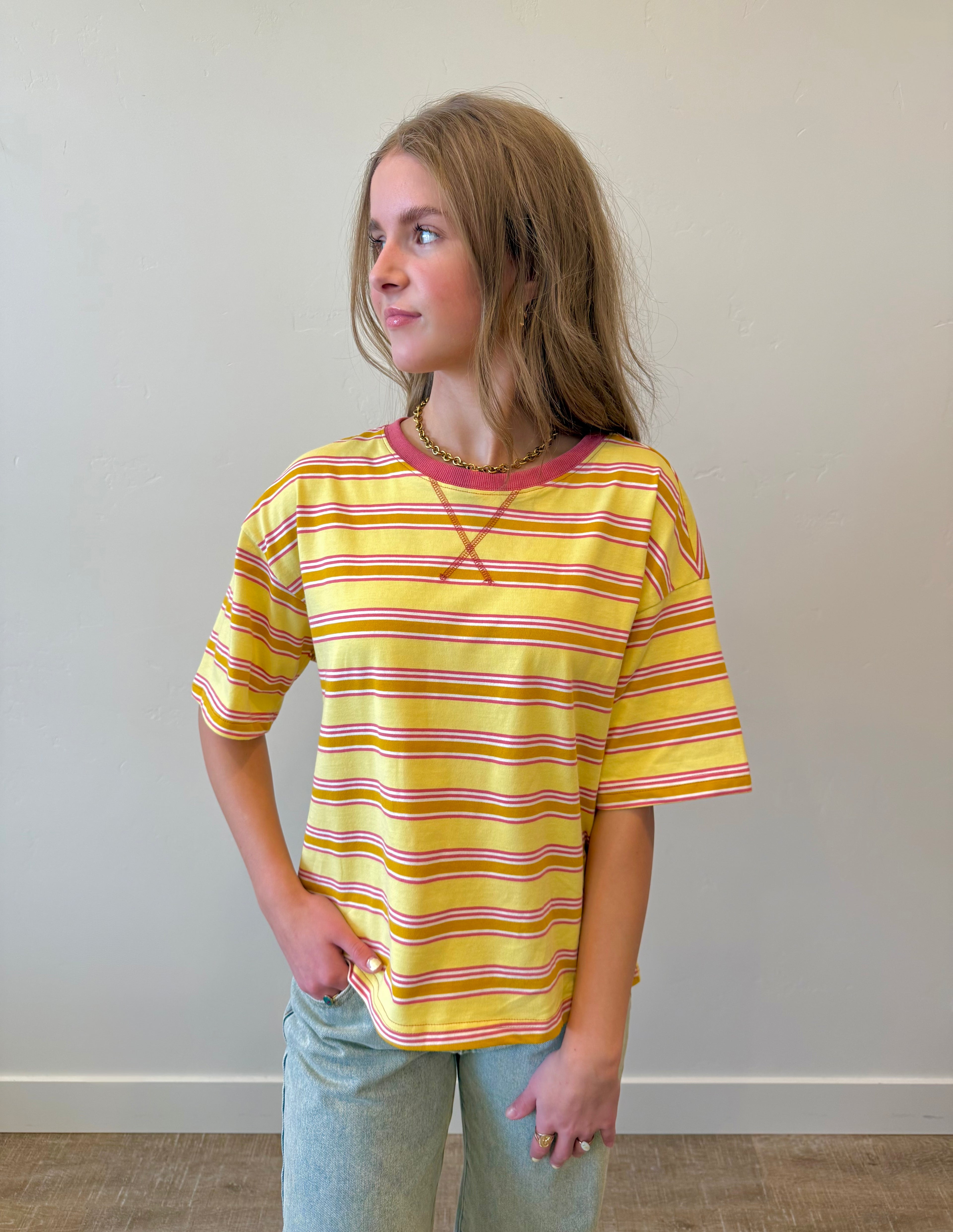 Skye Striped Oversized Top