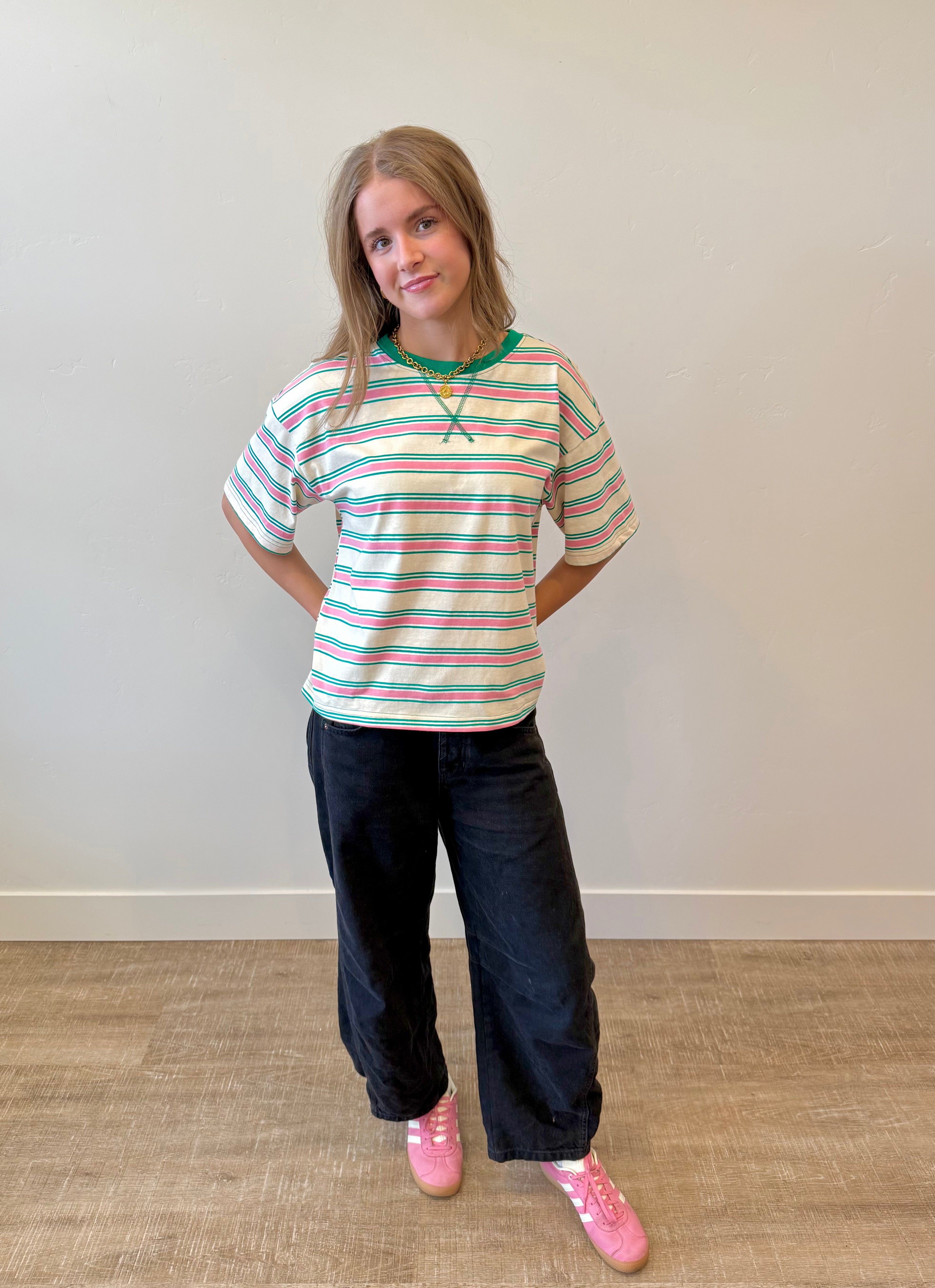 Skye Striped Oversized Top