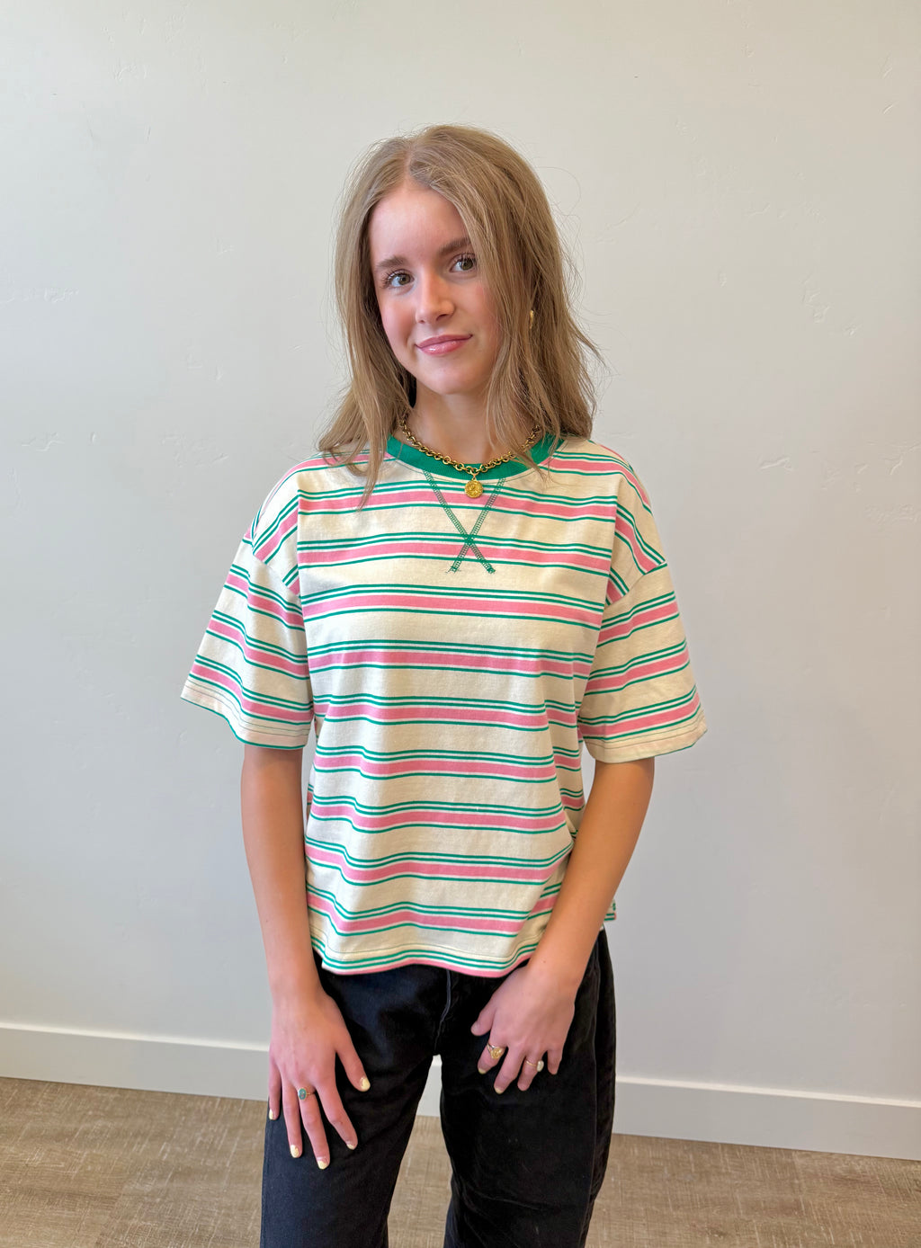 Skye Striped Oversized Top