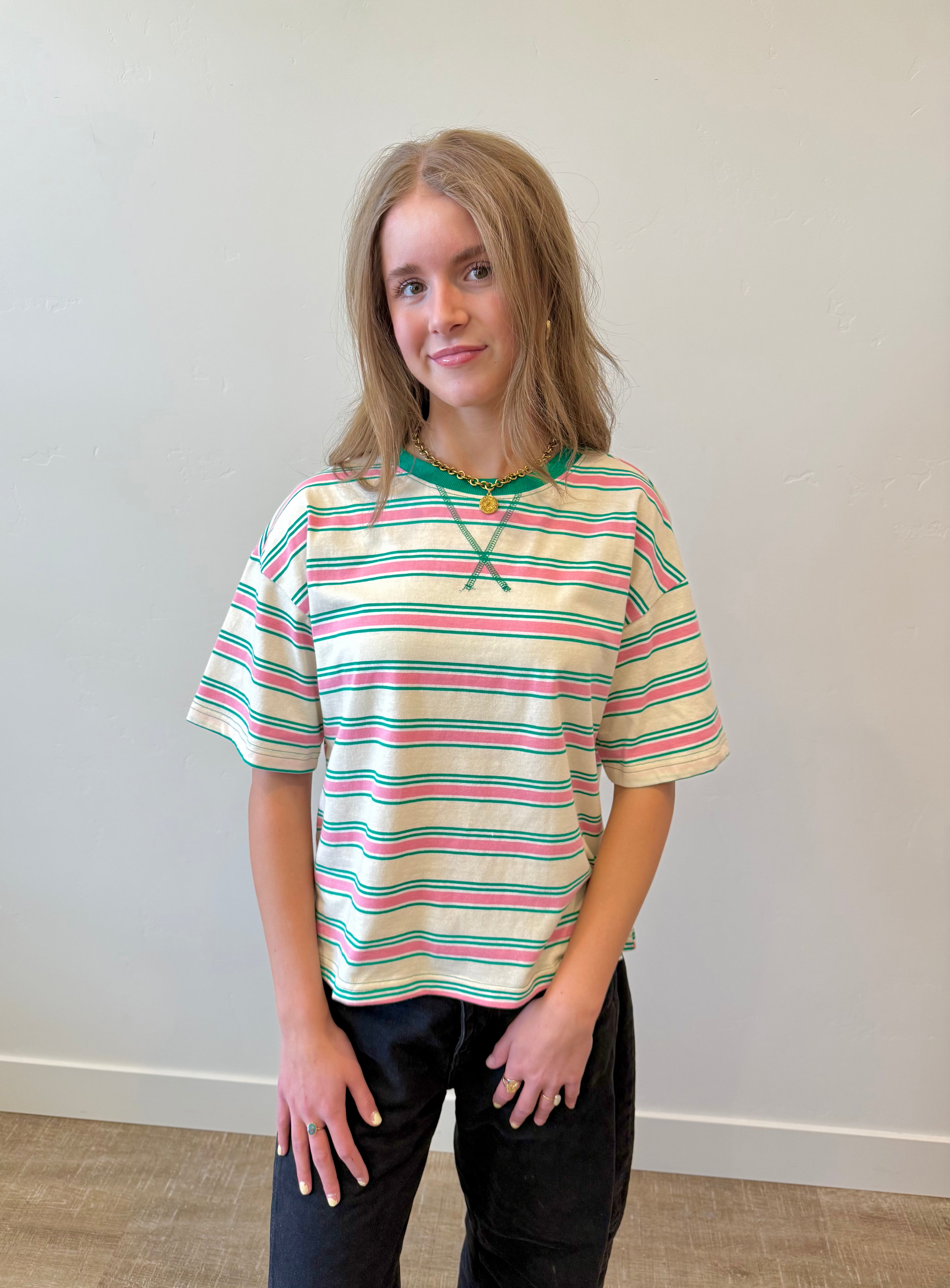 Skye Striped Oversized Top