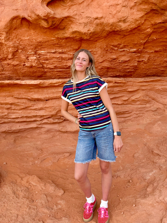 Marlowe Striped Top