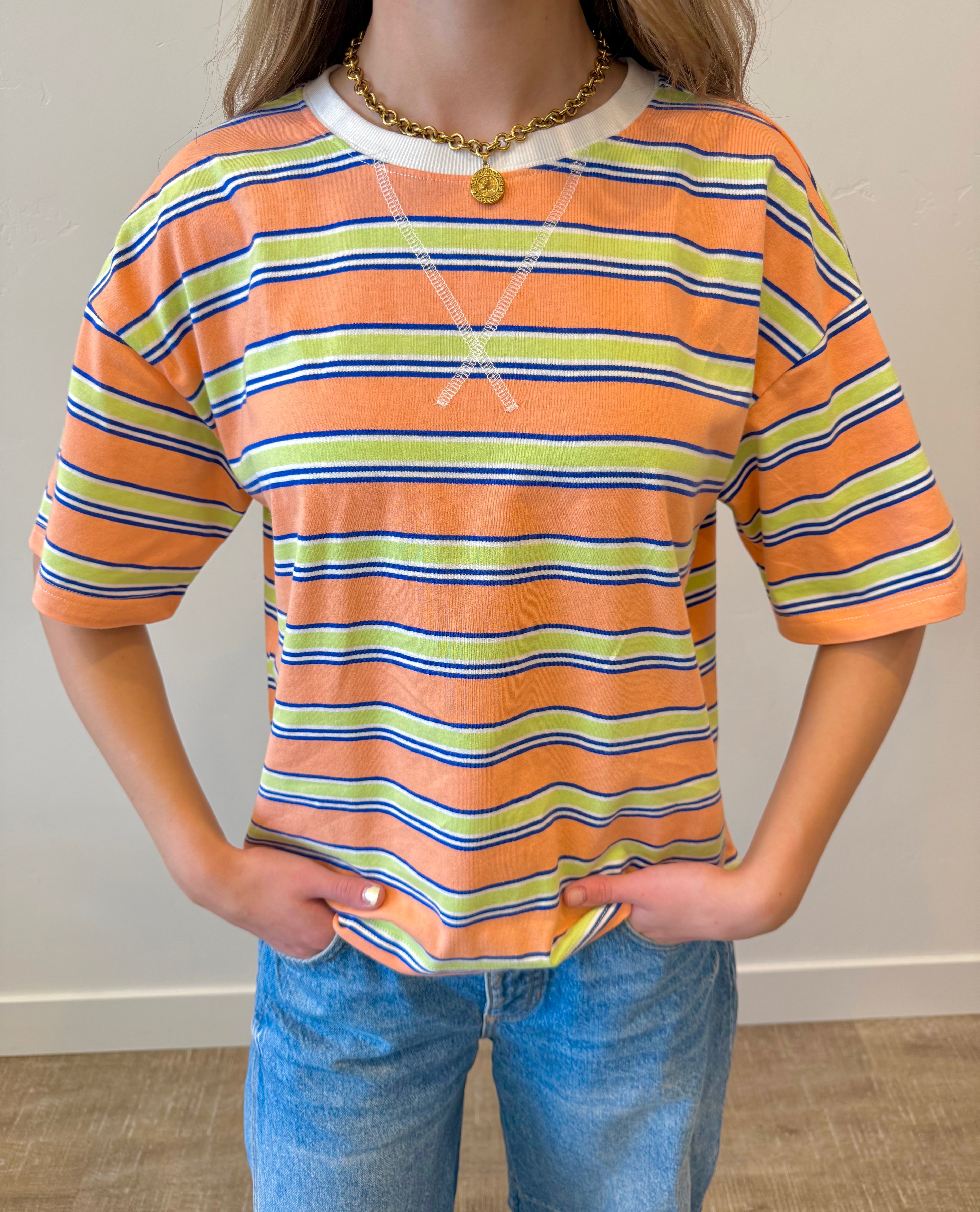 Skye Striped Oversized Top