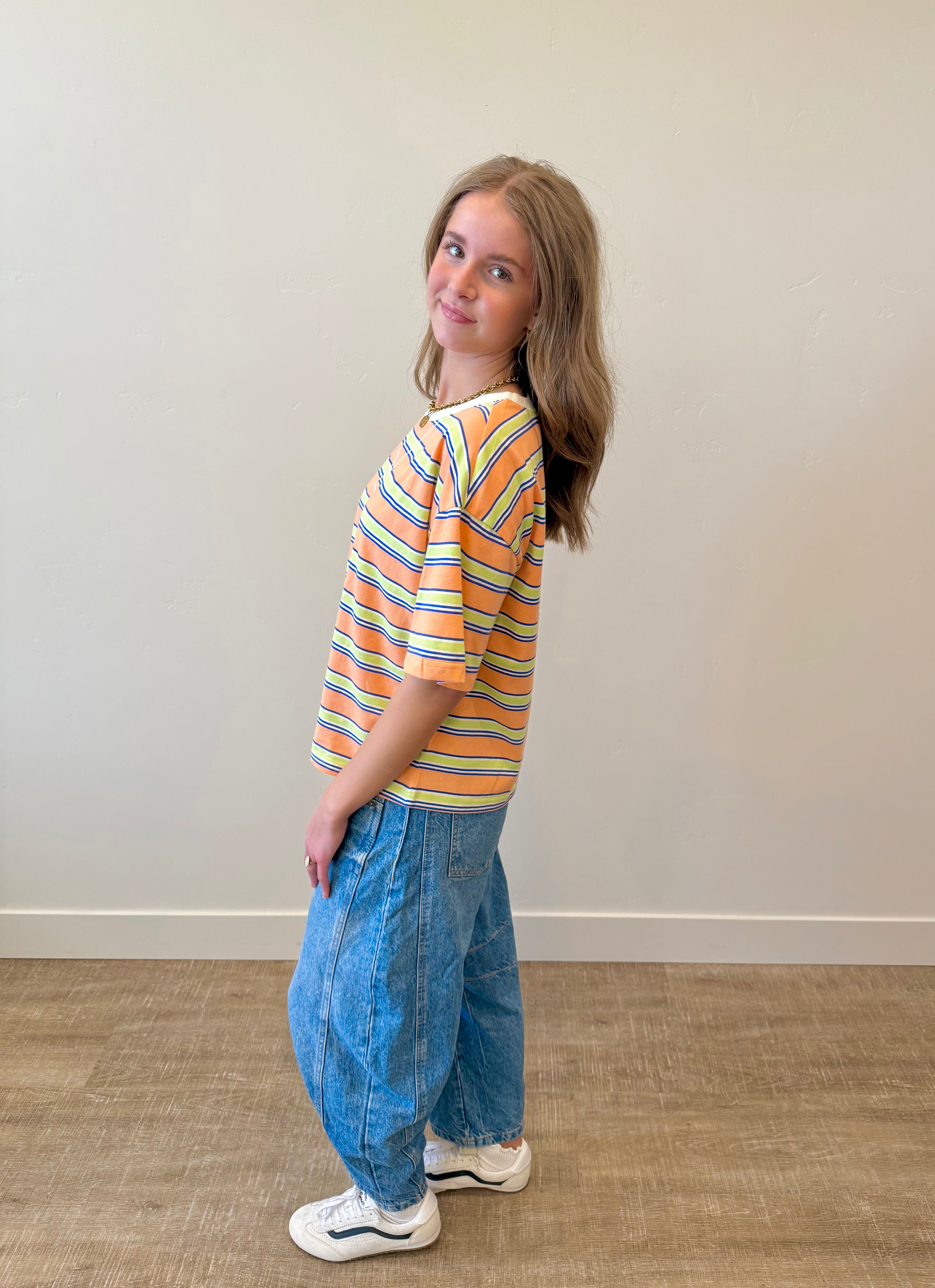 Skye Striped Oversized Top