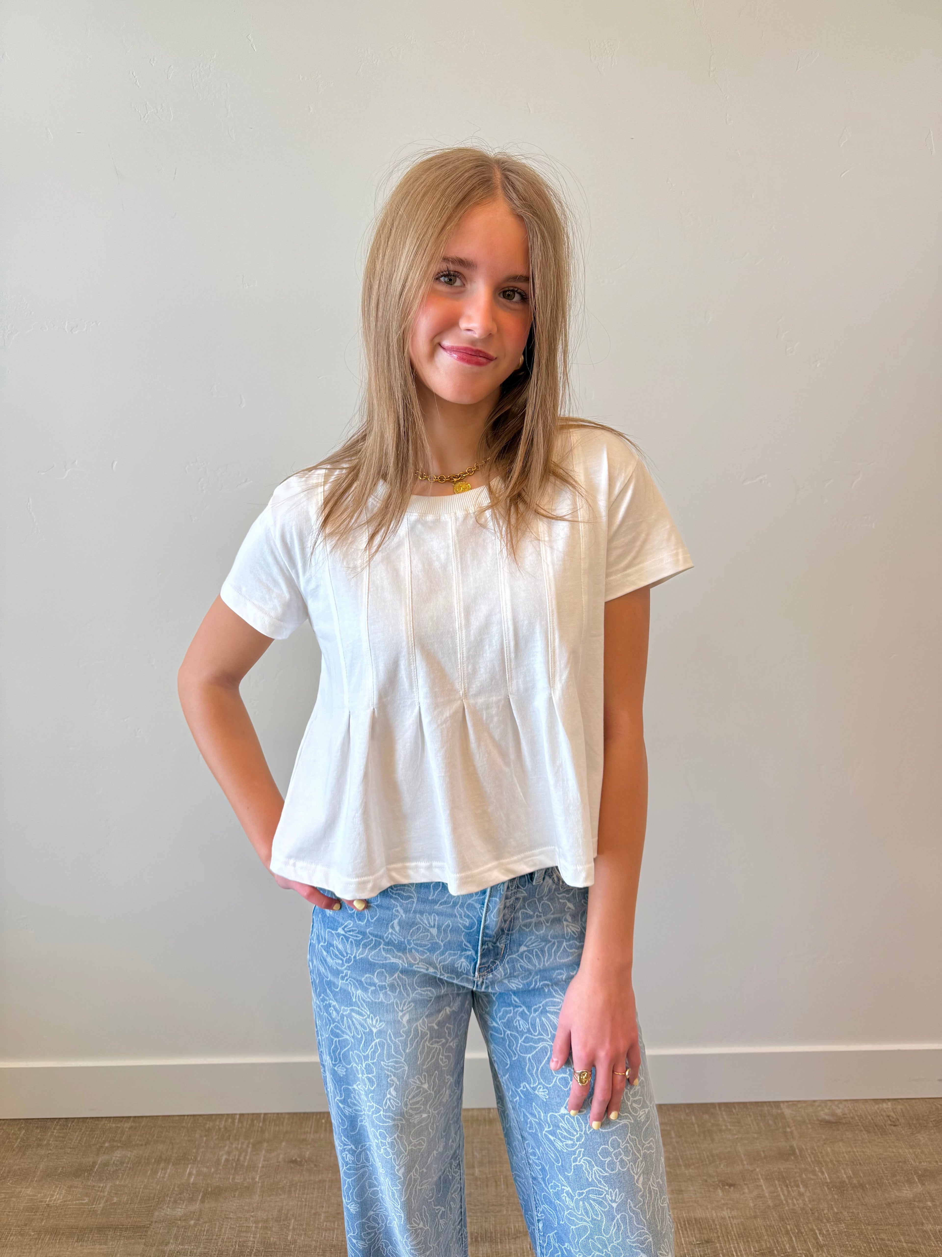 Laurel Pleated Swing Top