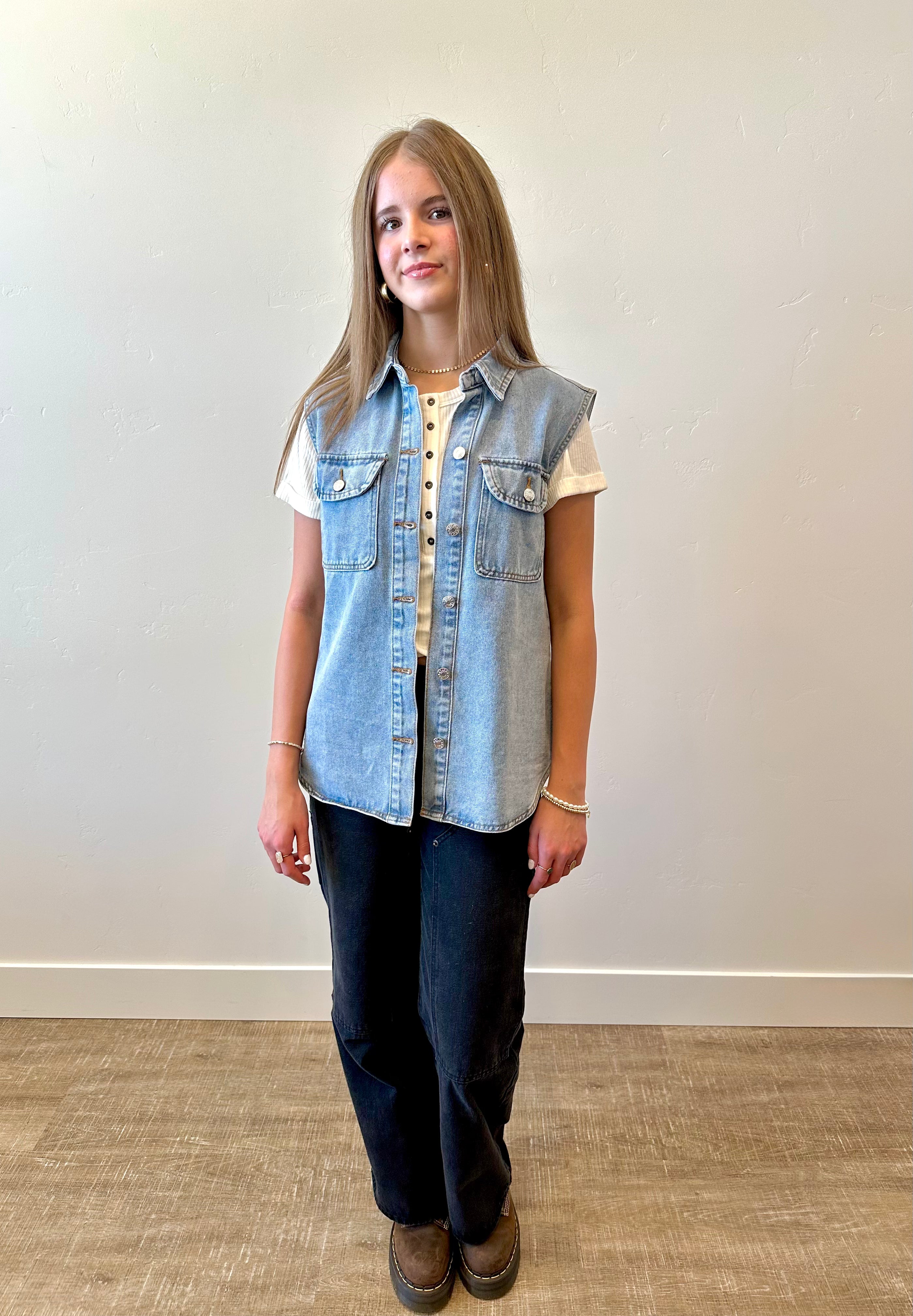 Austen Sleeveless Denim Jacket
