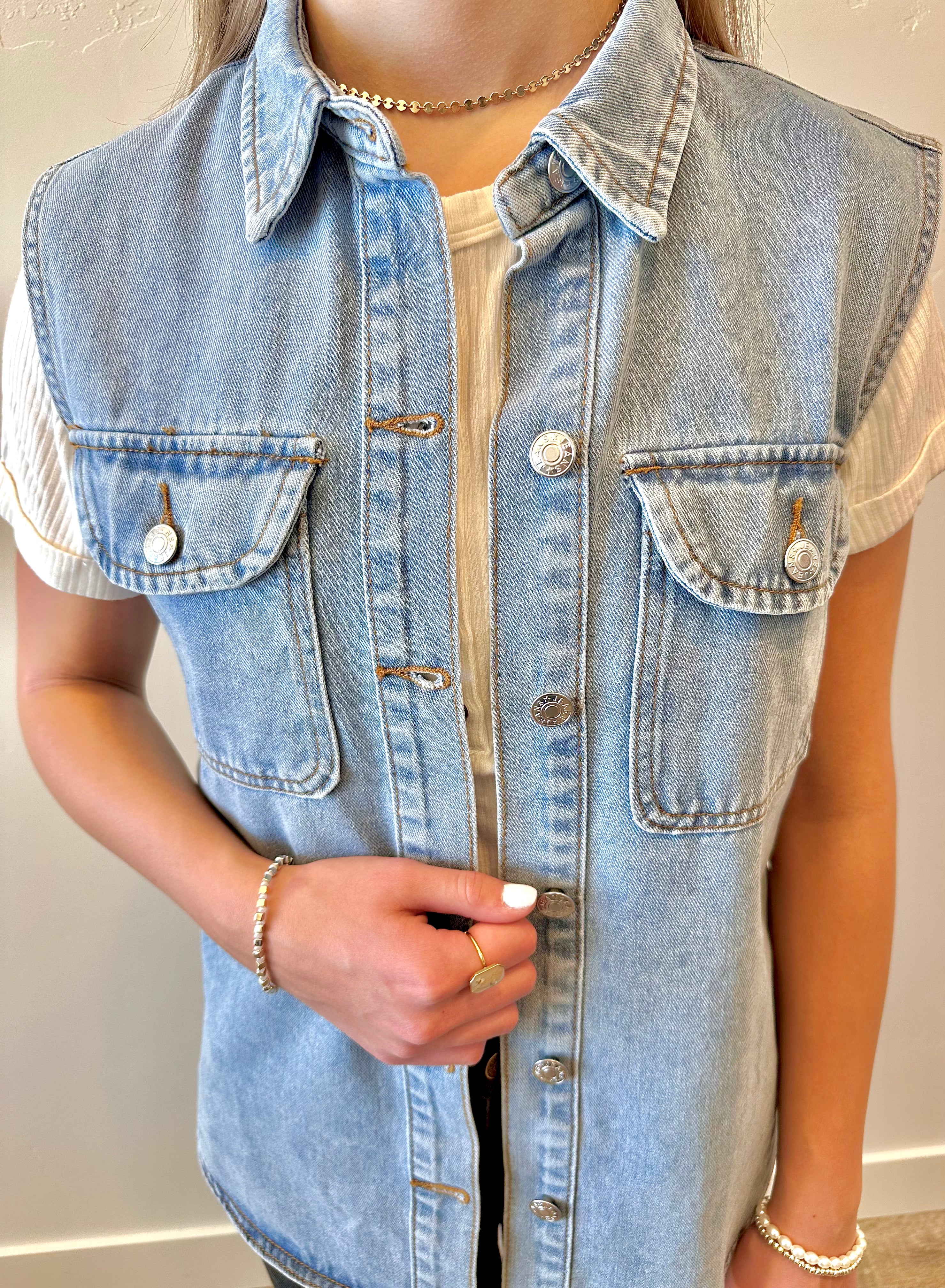 Austen Sleeveless Denim Jacket