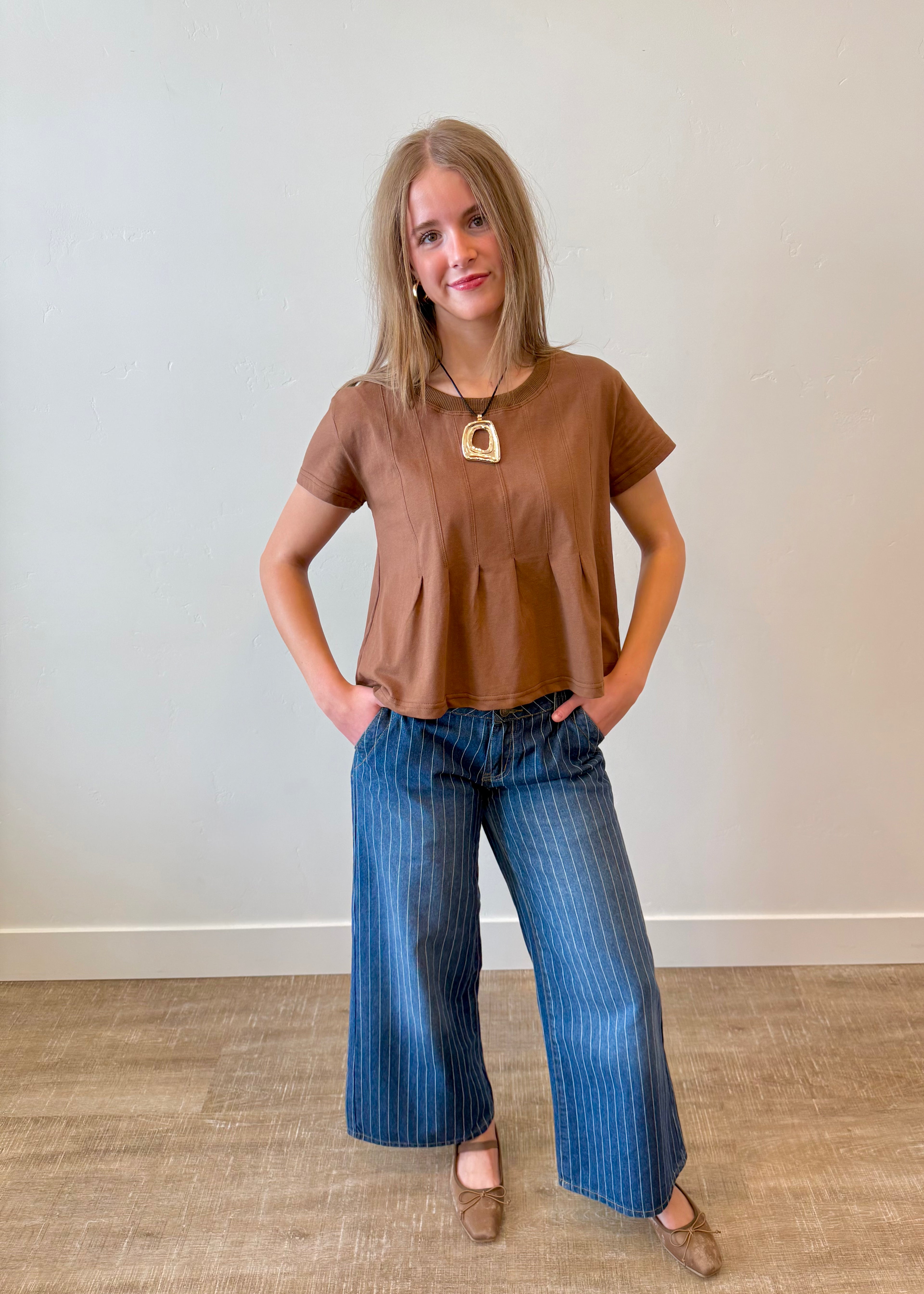 Laurel Pleated Swing Top