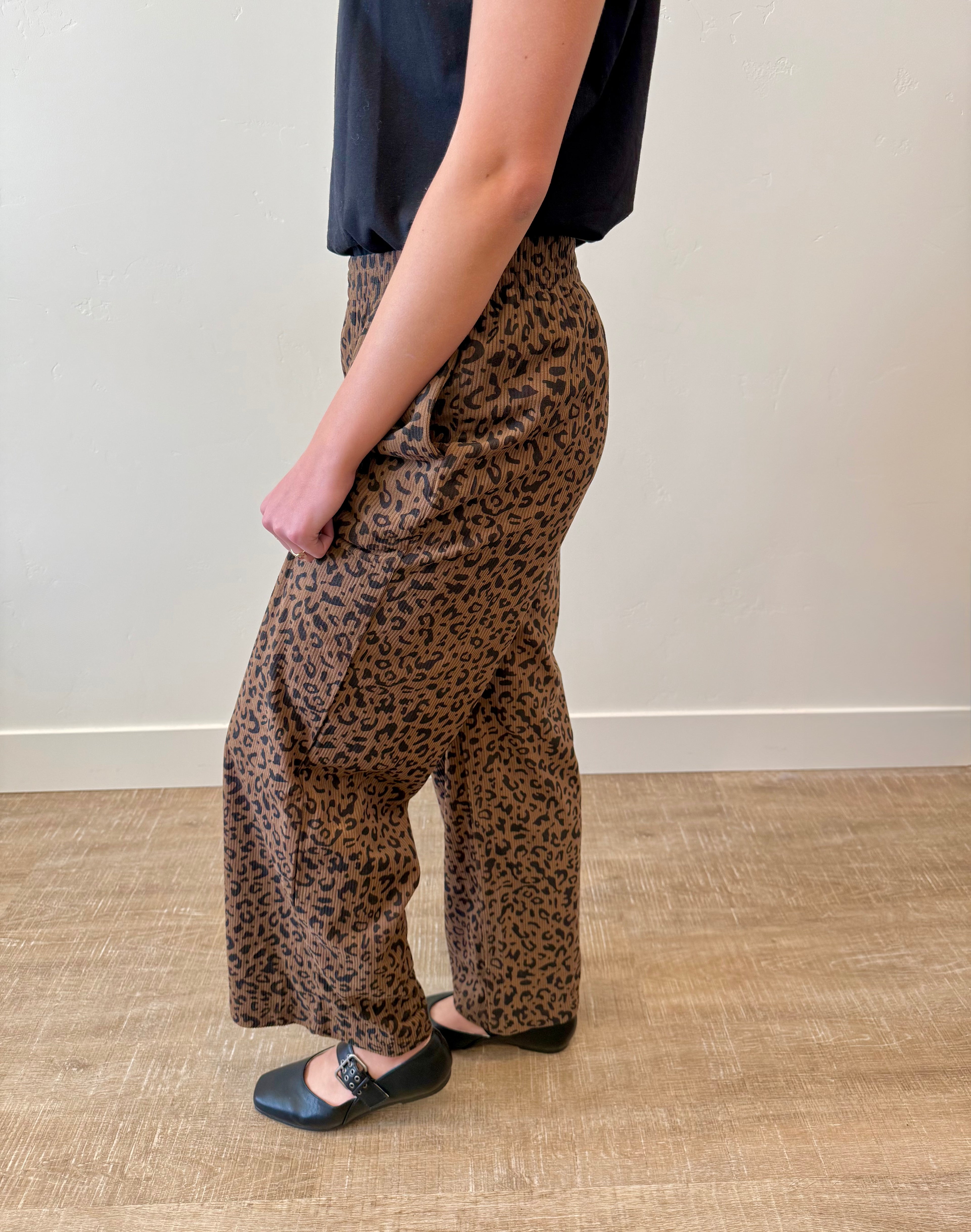 Greta Wide Leg Leopard Pants